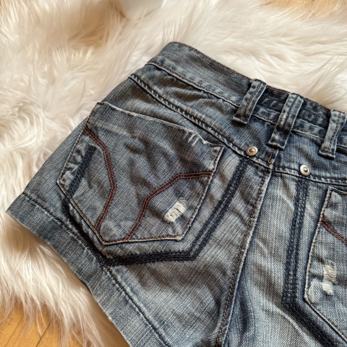 Miss Sixty 📌 Crazy Miss Sixty Vintage Washed Y2K Denim Shorts Size 29" - 4 Thumbnail