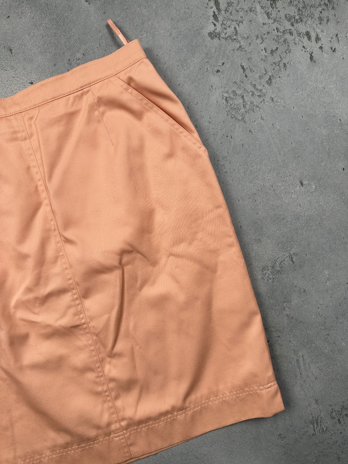 Escada Vintage Escada Peach Cotton Pencil Skirt Margaretha Ley Rare Size 28" / US 6 / IT 42 - 4 Thumbnail