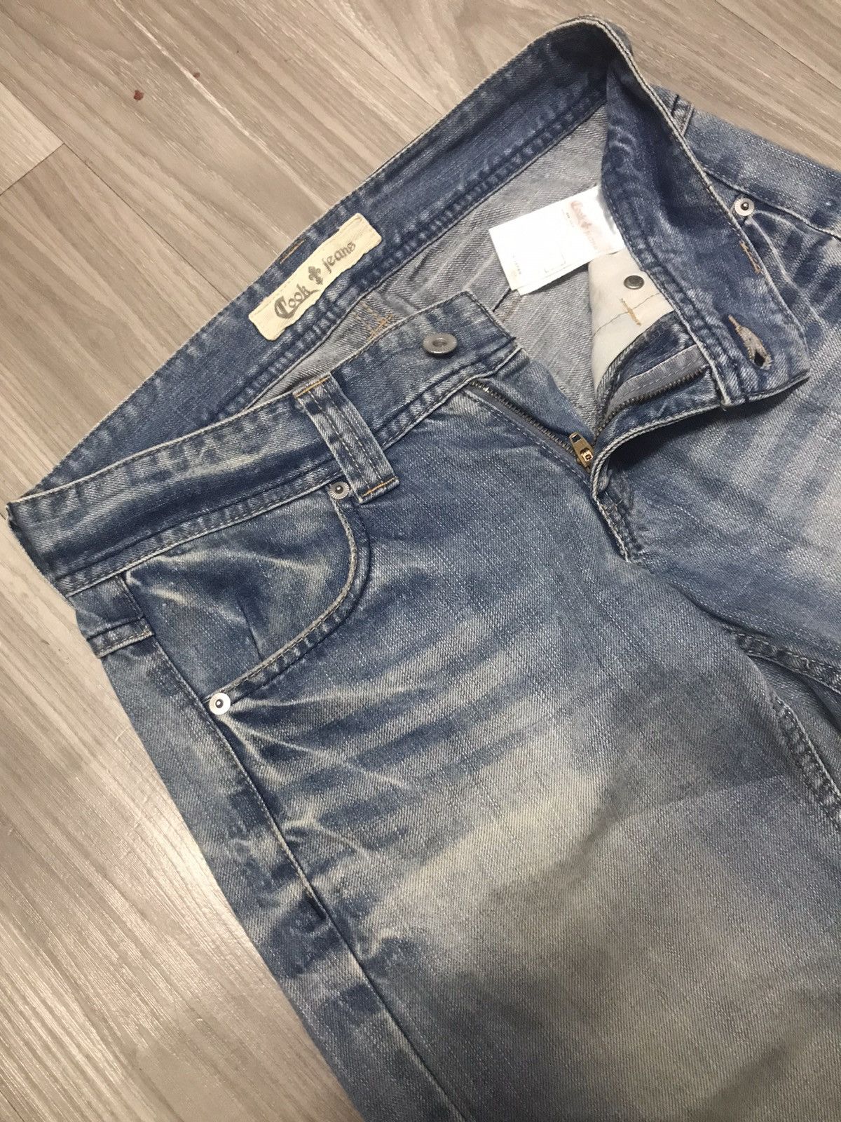 If Six Was Nine COOK JEANS - Flare!! High Rise Wide Leg Stone Wash Jeans Size US 30 / EU 46 - 6 Thumbnail