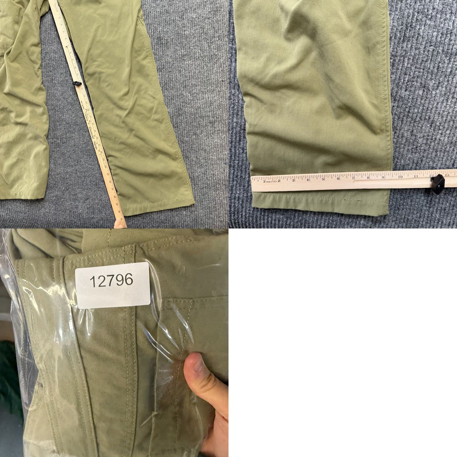 Prana prAna Pants Mens Large 34x30 Green Nylon Stretch Belted Hiking Travel Size US 33 - 8 Thumbnail