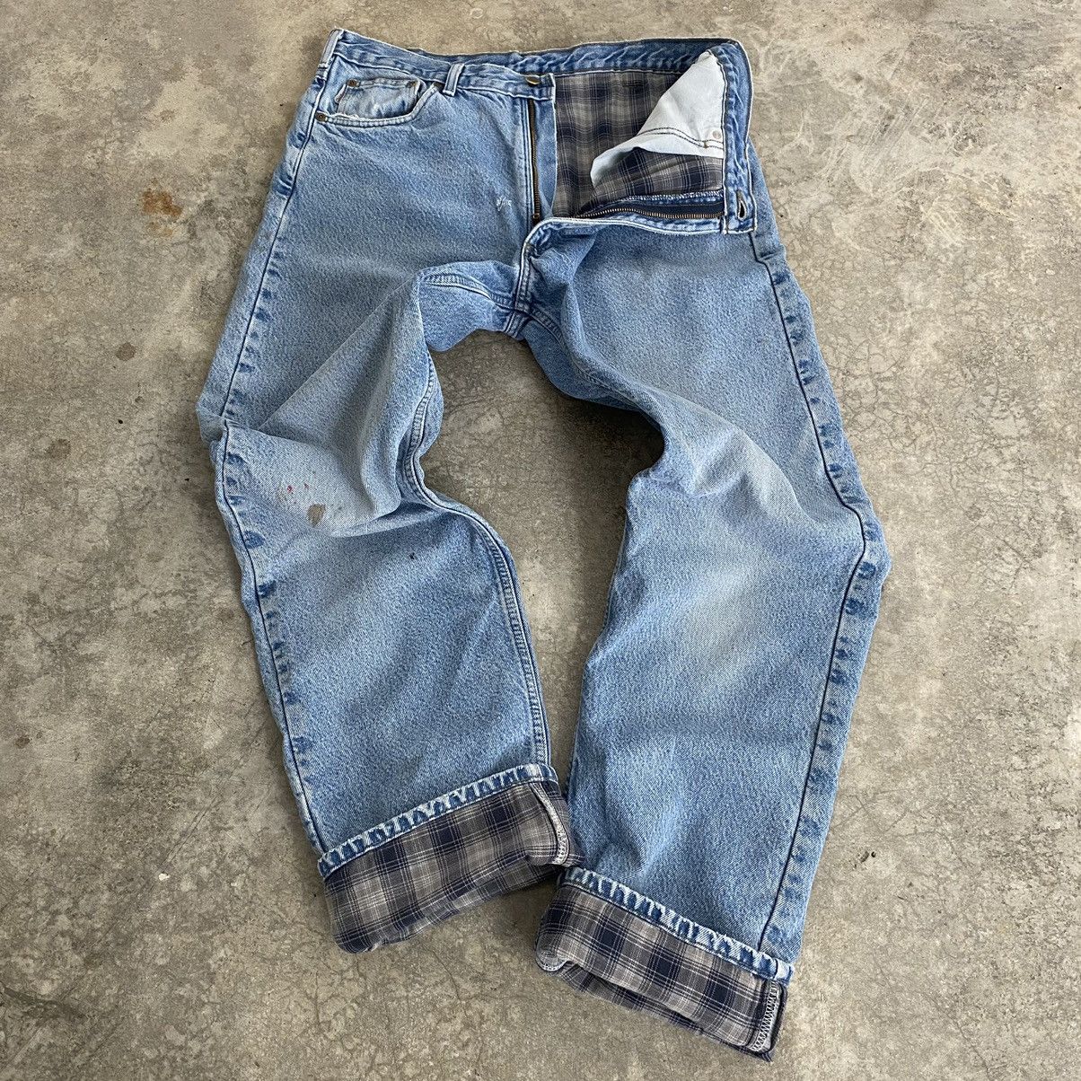 Carhartt Vintage Carhartt Blanket Lined Relaxed Fit Denim Jeans Size US 35 - 1 Thumbnail