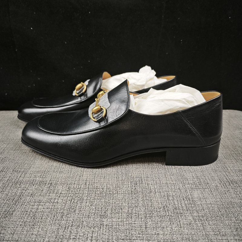 Gucci Gucci Jordaan Leather Loafers for Men 0079 Size US 9.5 / EU 42-43 - 1 Thumbnail