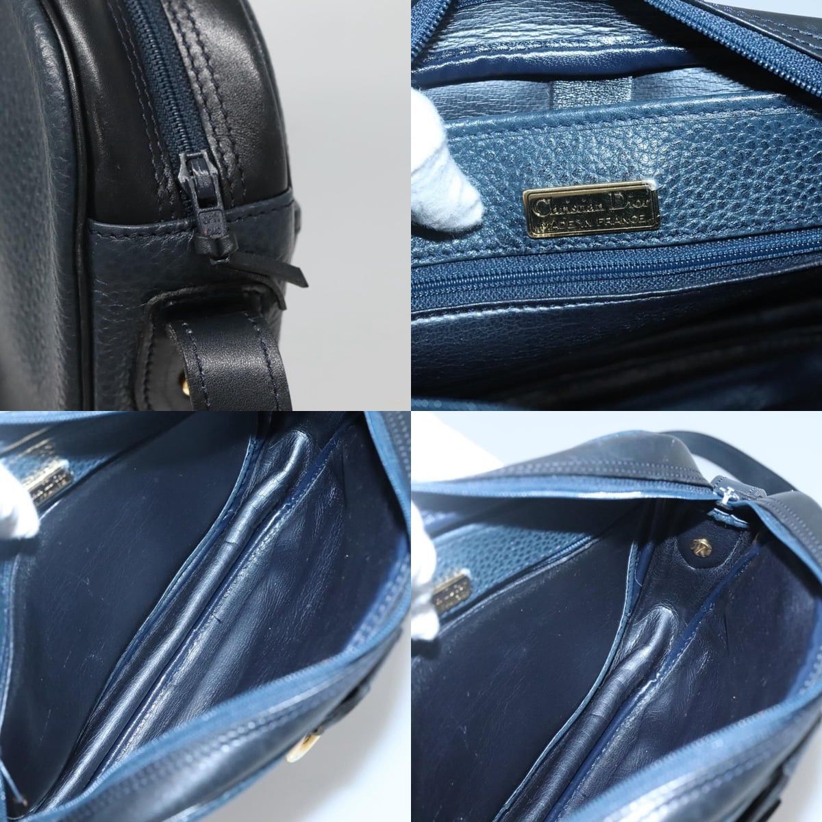 Dior DIOR Shoulder Bag Leather Navy Gold Size ONE SIZE - 11 Thumbnail