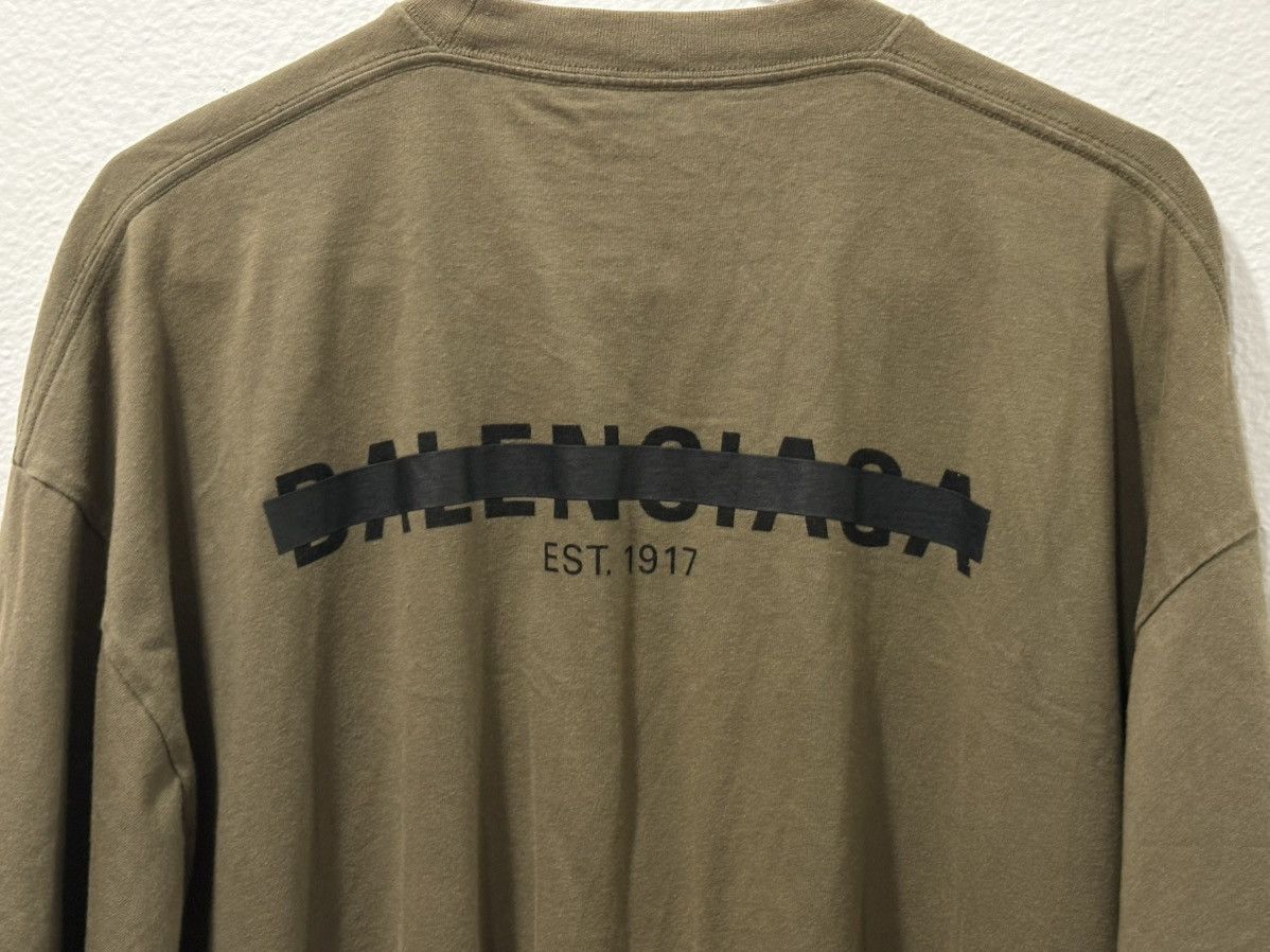 Balenciaga Balenciaga strength through oversized green T-shirt large Size US L / EU 52-54 / 3 - 3 Thumbnail