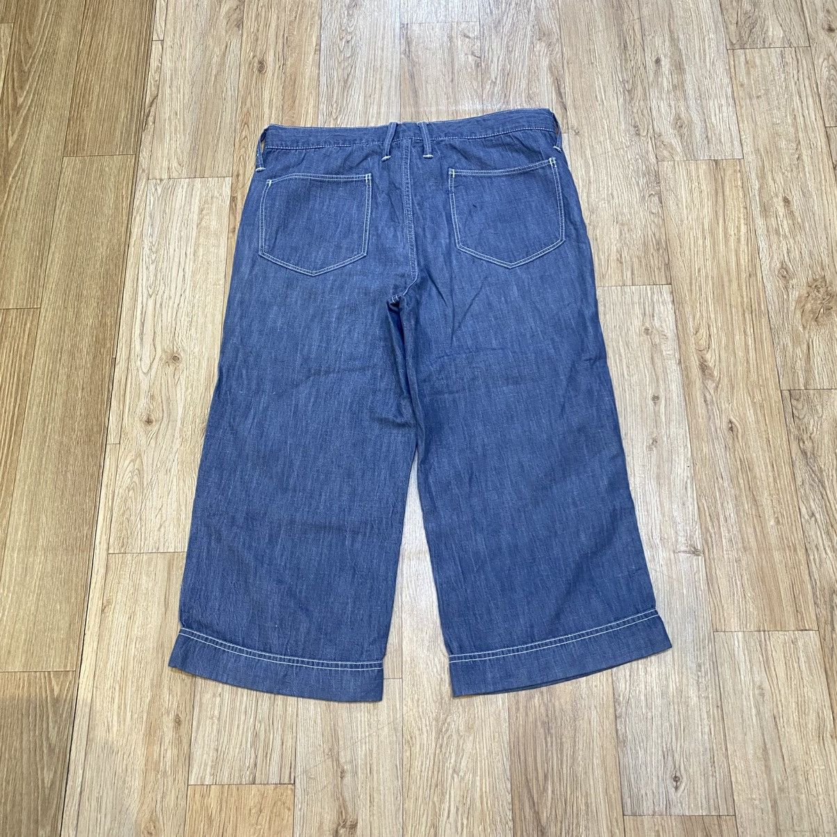 45rpm 2000s 45rpm Drawstring Linen Blue Short Pants Size US 29 - 2 Thumbnail