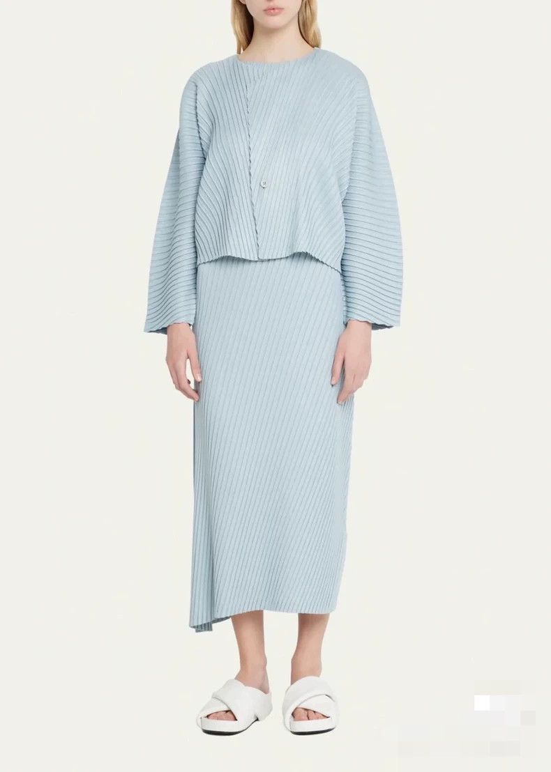 Other Issey Miyake size:2 Ice grey twill grille pleated long-sle Size XS / US 0-2 / IT 36-38 - 1 Thumbnail