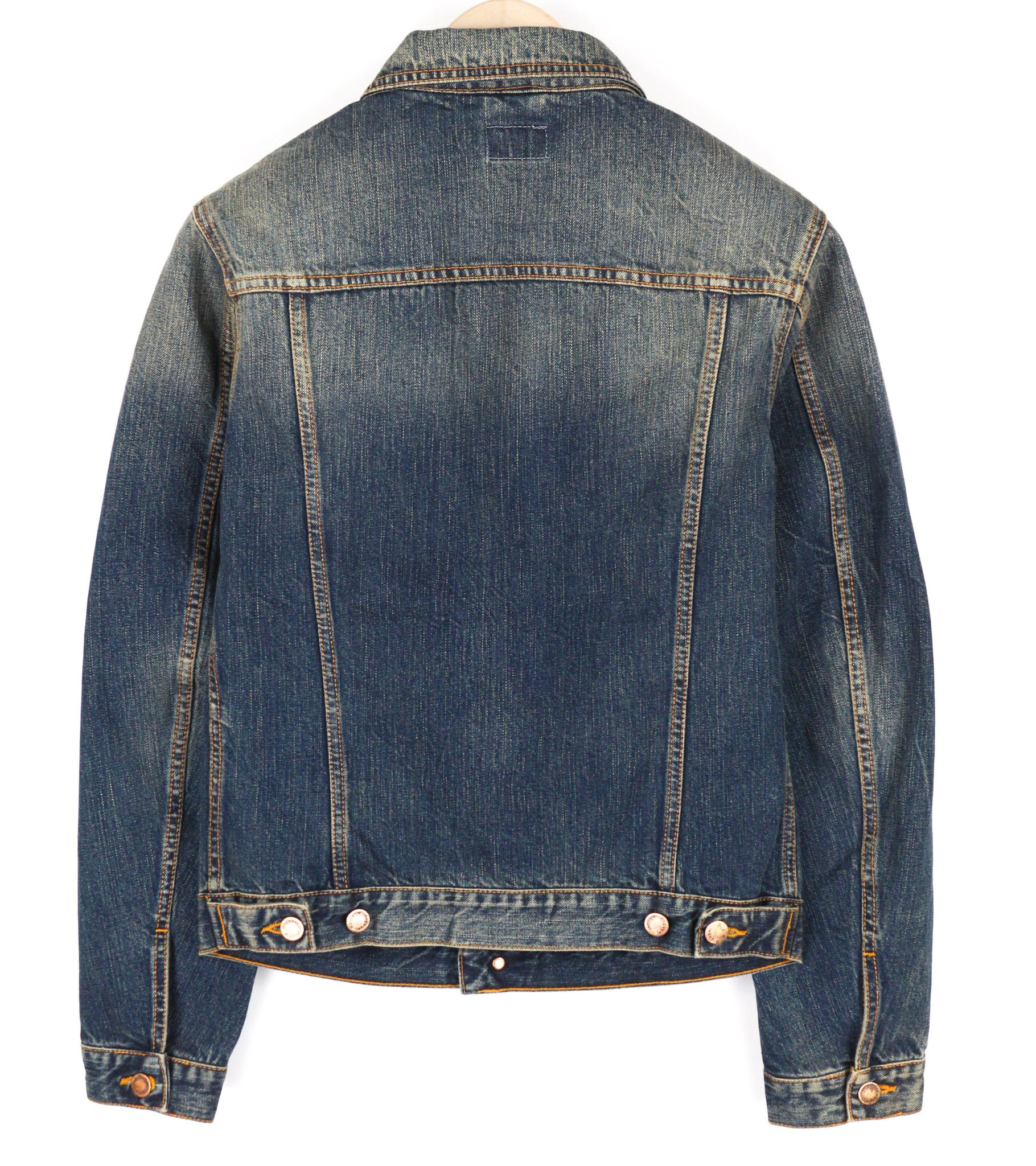 Nudie Jeans BILLY S Dark Authentic Polo Washed Blue Jacket 81939 Size US S / EU 44-46 / 1 - 2 Thumbnail