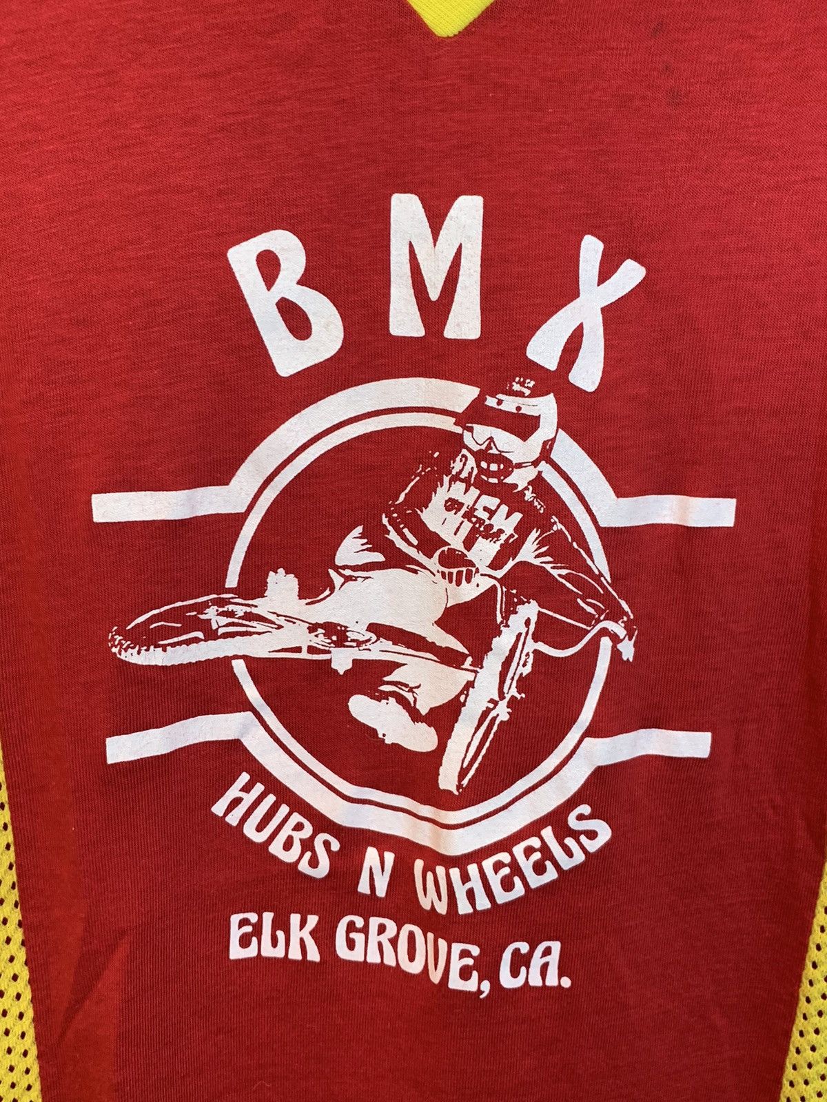 Vintage RARE* Vintage 1970s BMX Hubs Wheels Single Stitch Moto Shirt Size US M / EU 48-50 / 2 - 3 Thumbnail