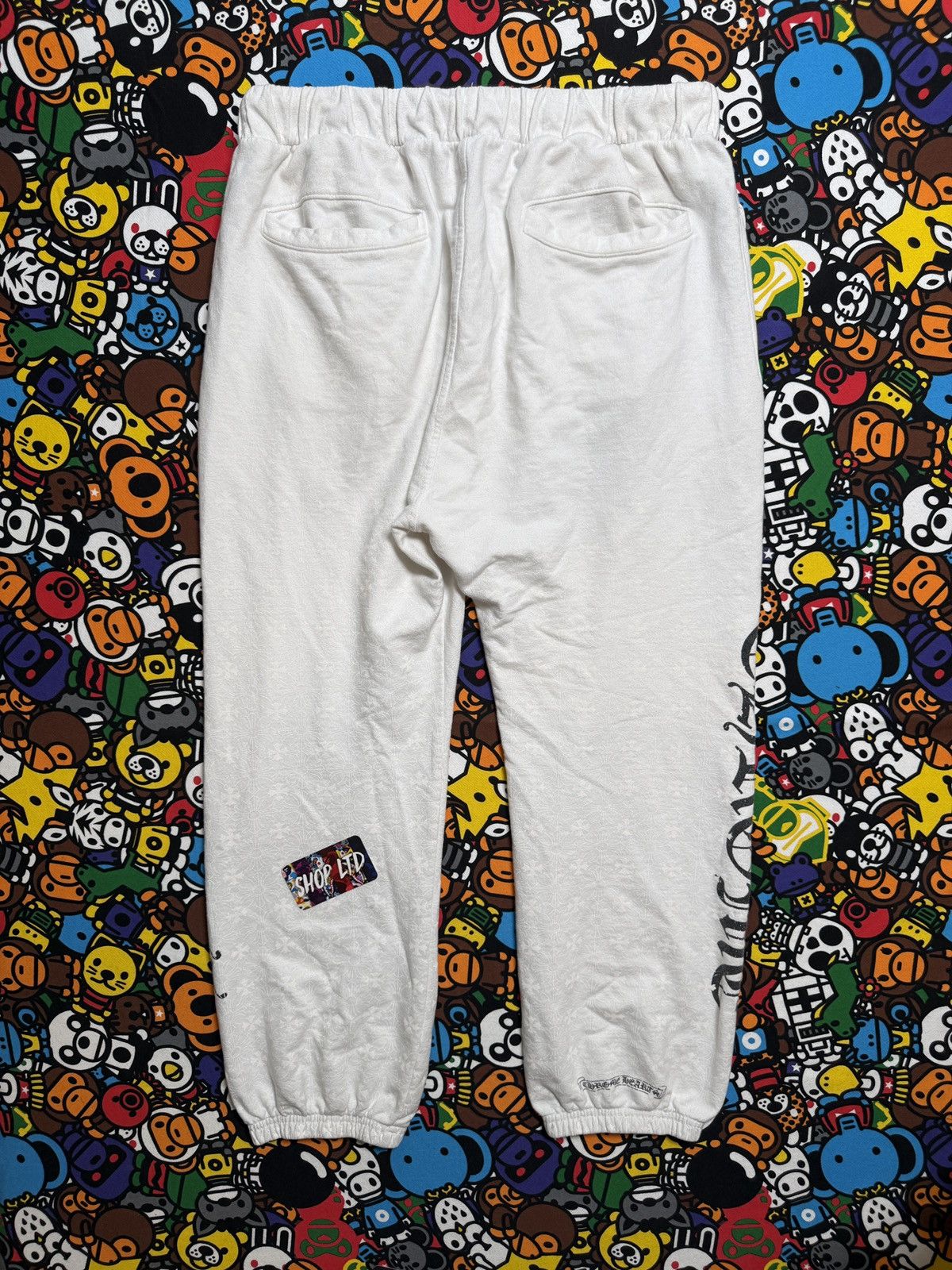 Chrome Hearts Chrome Hearts White Monogram Horseshoe Logo Sweatpants Size US 35 - 9 Thumbnail