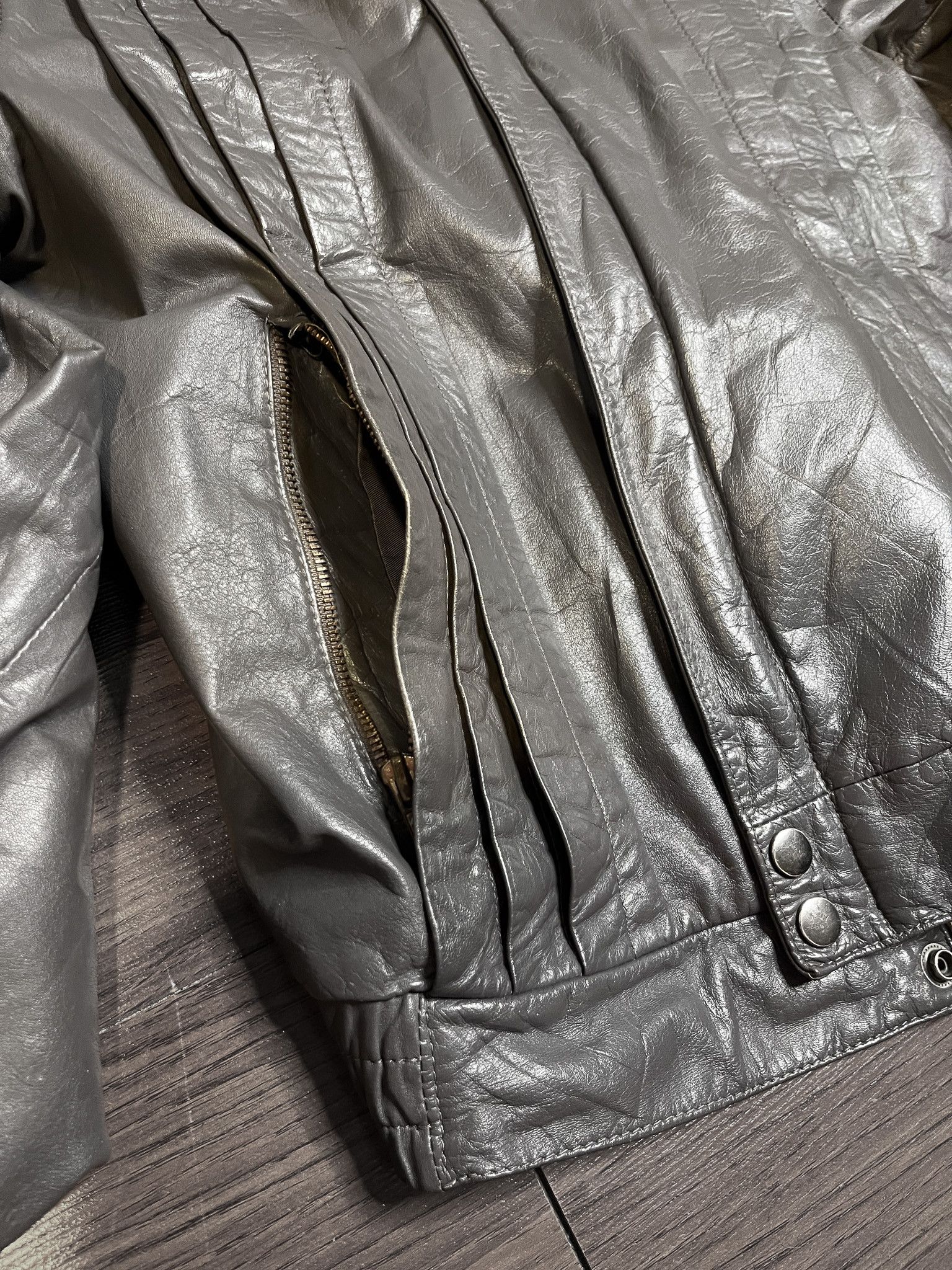 Reed VINTAGE AVANT GARDE Slim-Fit Leather Jacket Size US M / EU 48-50 / 2 - 7 Thumbnail
