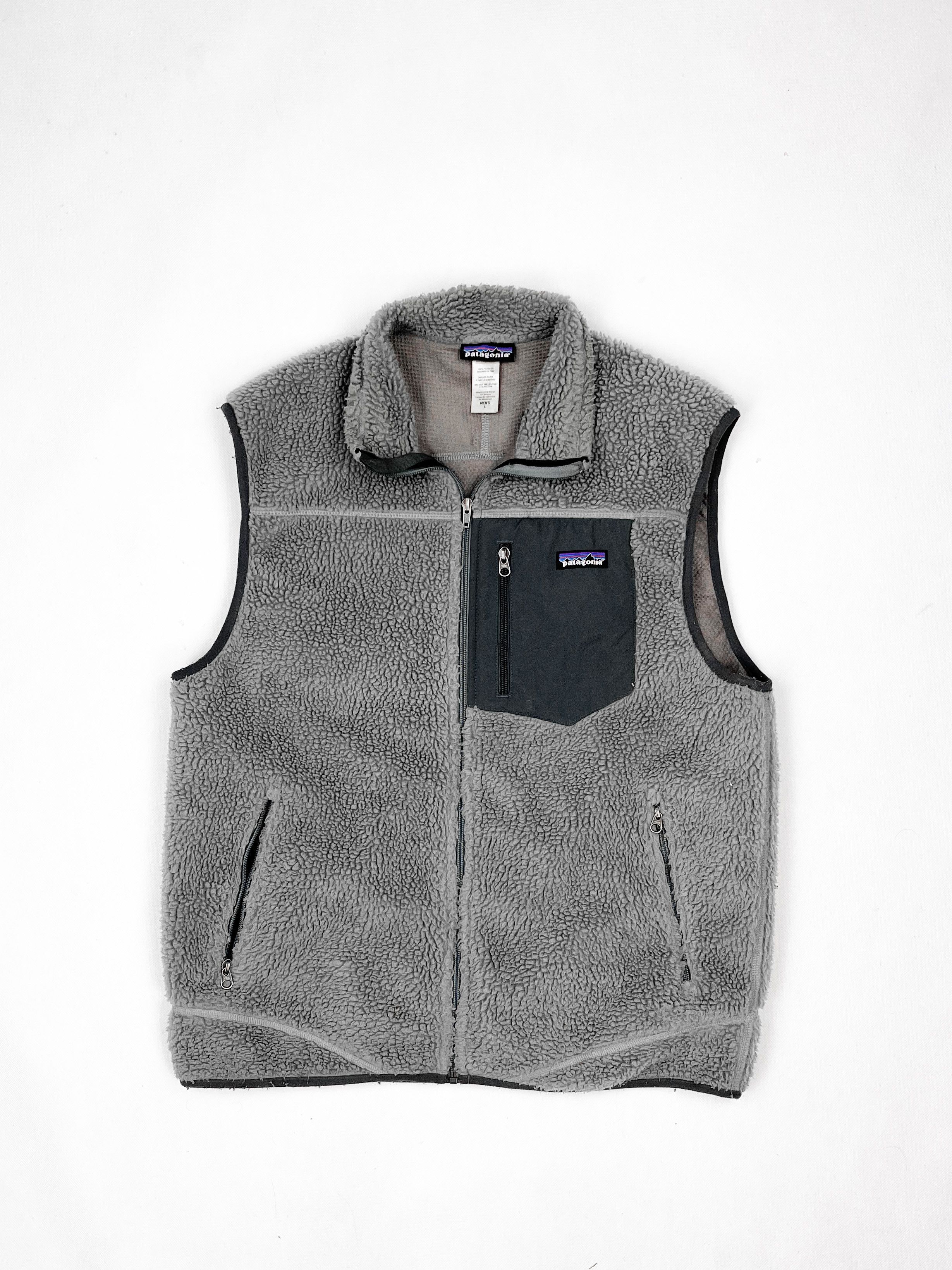 image of Patagonia Vest Sherpa Fleece Pocket L in Grey, Men's (Size Large)