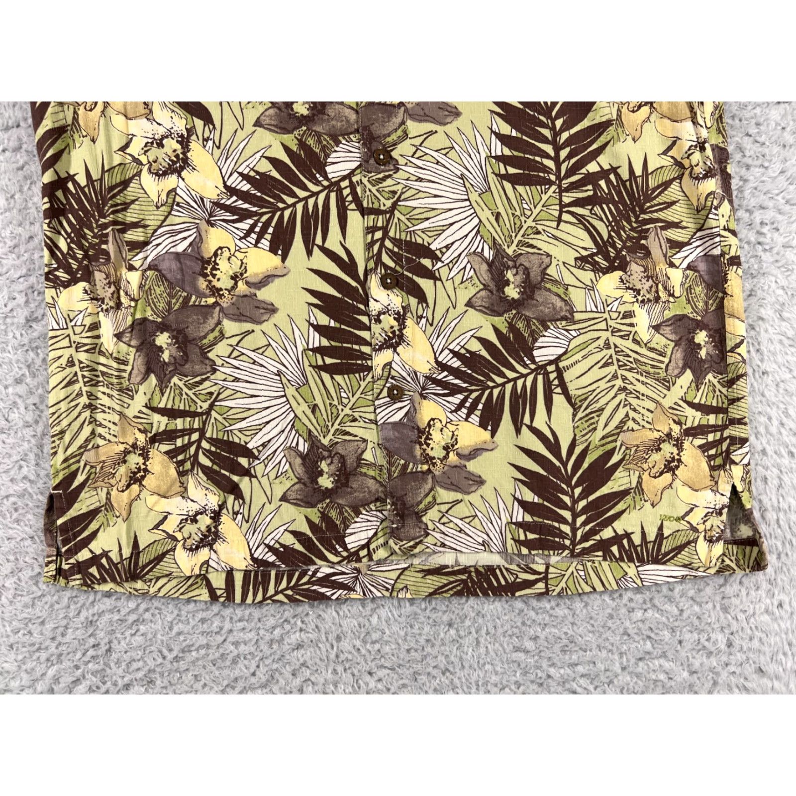 Tommy Bahama Tommy Bahama Shirt Mens Large Green Hawaiian Button-Up Silk Blend Floral Print Resort Aloha Short Sleeve 40" Chest Mens Size US L / EU 52-54 / 3 - 5 Thumbnail