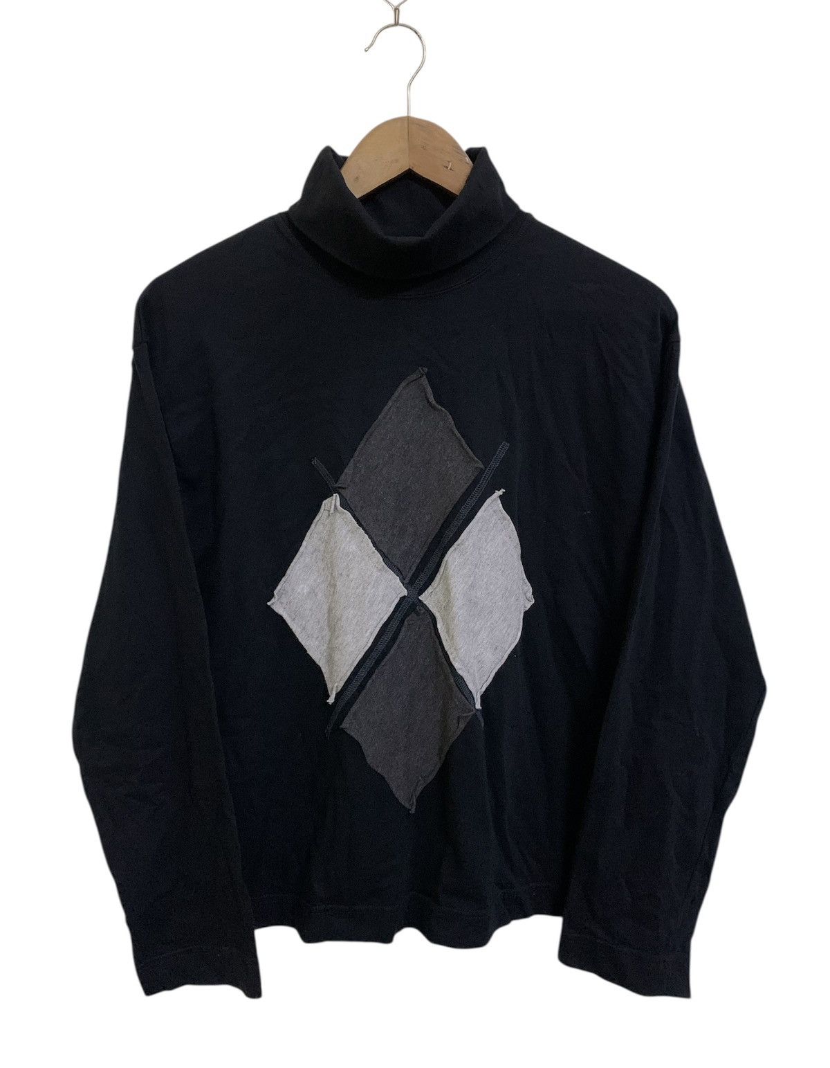 Yohji Yamamoto Vintage Pour Deux Japan Diamond Turtleneck Oversized Shirt Size M / US 6-8 / IT 42-44 - 1 Thumbnail