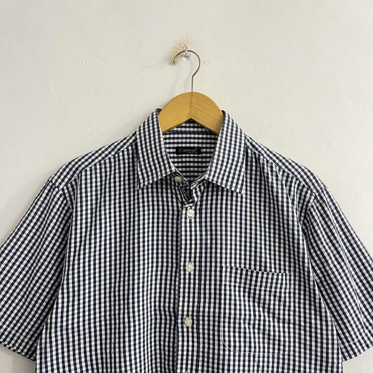 Japanese Brand Caprino Gingham Plaid Boxy Cut Shirt Size US L / EU 52-54 / 3 - 2 Thumbnail