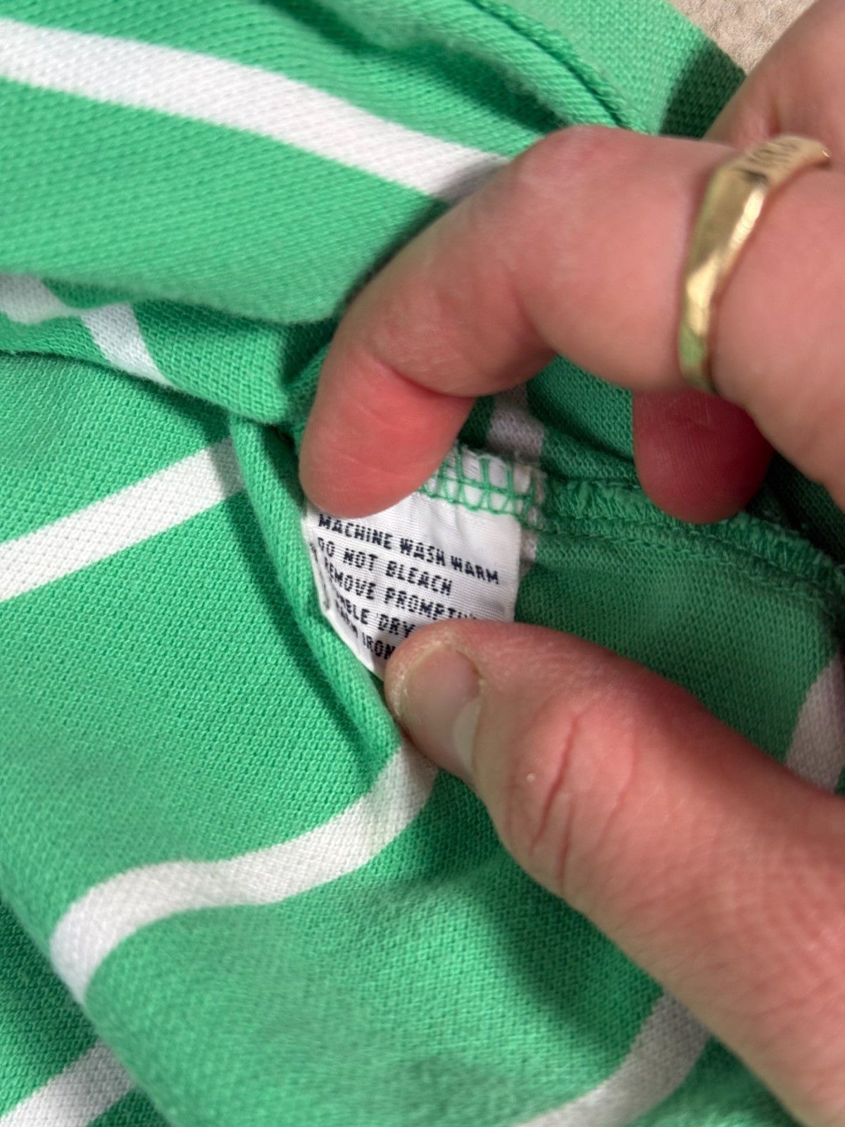Polo Ralph Lauren Vintage Polo Ralph Lauren Green White Stripped Polo Shirt Size US XXL / EU 58 / 5 - 5 Thumbnail