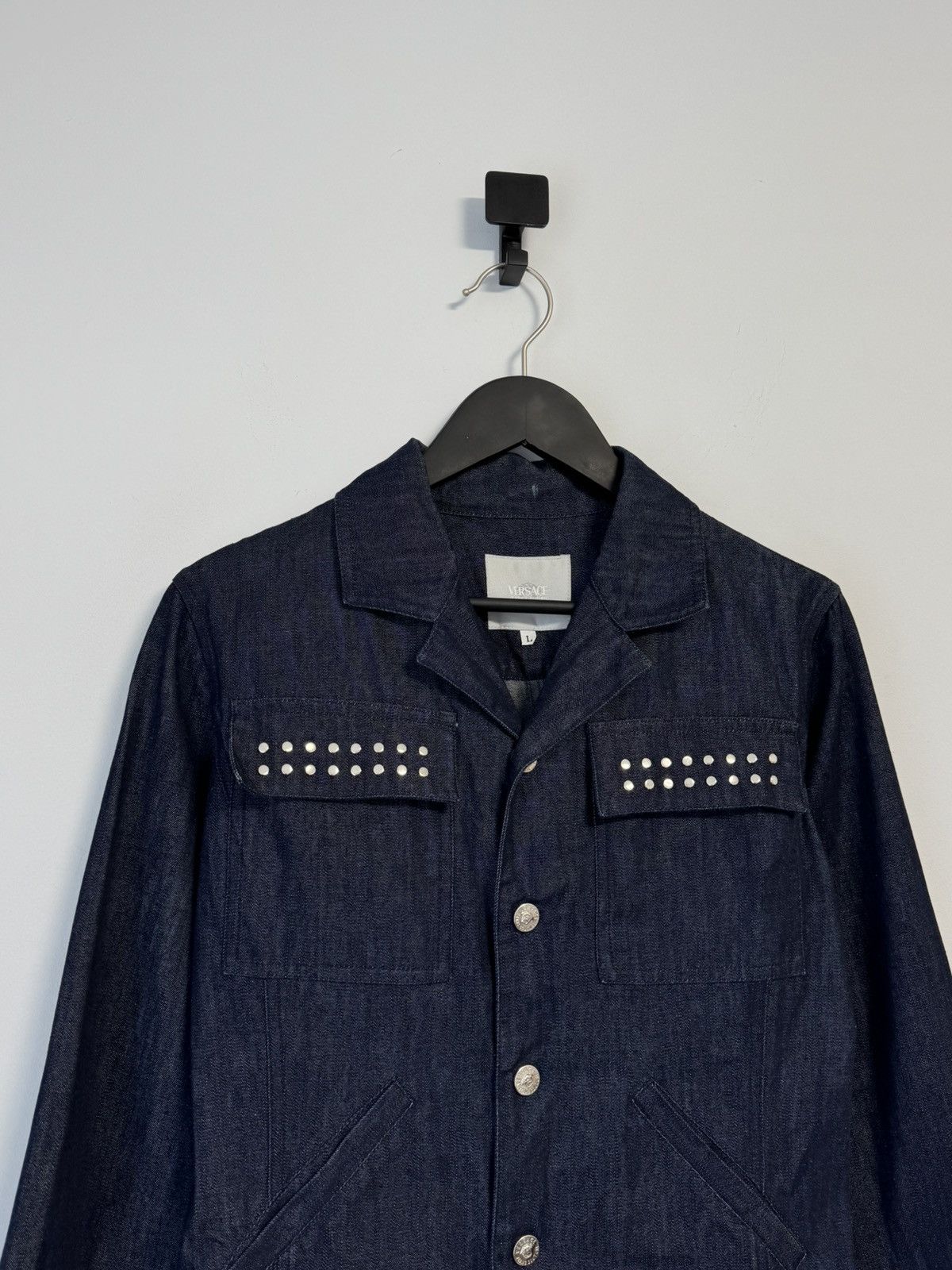 Versace Jeans Couture Versace Jeans Couture Rhinestone Denim Set Cropped Jacket Size L / US 10 / IT 46 - 3 Thumbnail