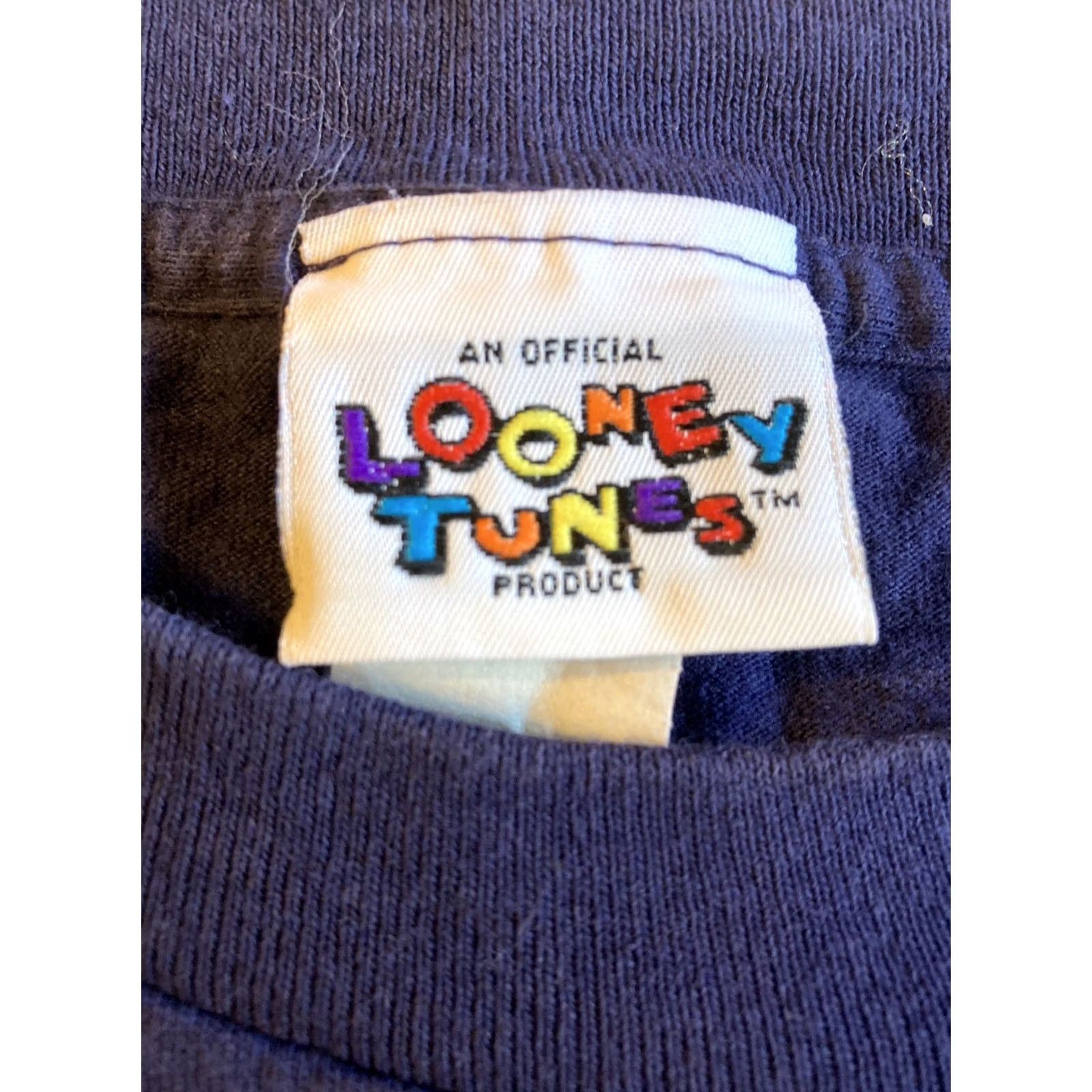 Vintage VINTAGE Looney Tunes T Shirt Men’s 2X Blue 96 Taz Basketball “Prepare To Be Schooled” Size US XXL / EU 58 / 5 - 5 Thumbnail