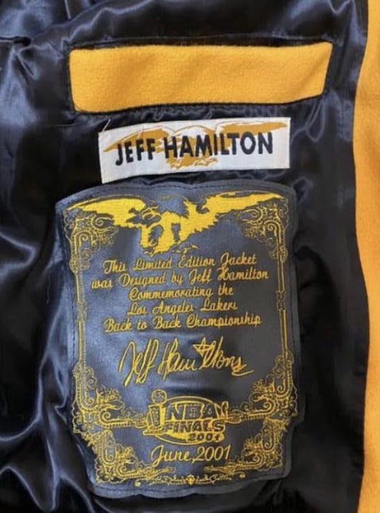 JH Design JeffHamilton jh Design NBA Lakers Jacket 2001 kobe lebron Size US M / EU 48-50 / 2 - 3 Thumbnail