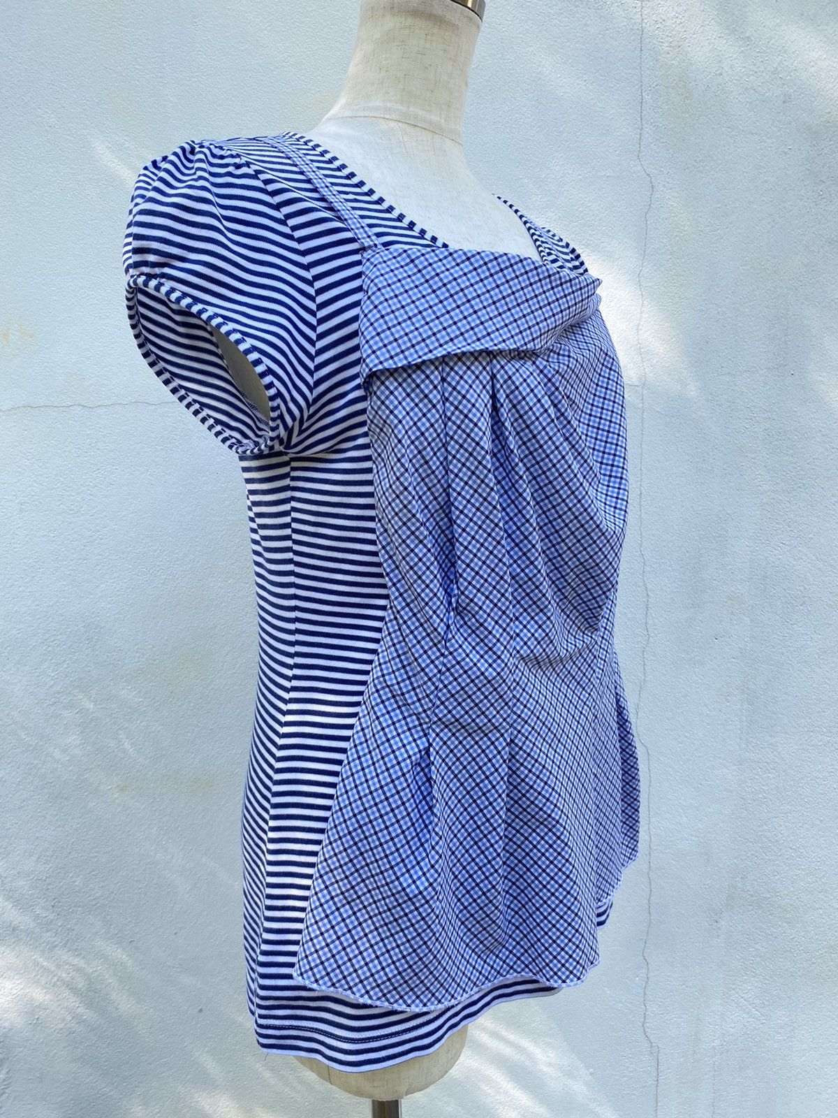 Designer Love Moschino deconstruction layer bule blouse on tee Size M / US 6-8 / IT 42-44 - 6 Thumbnail