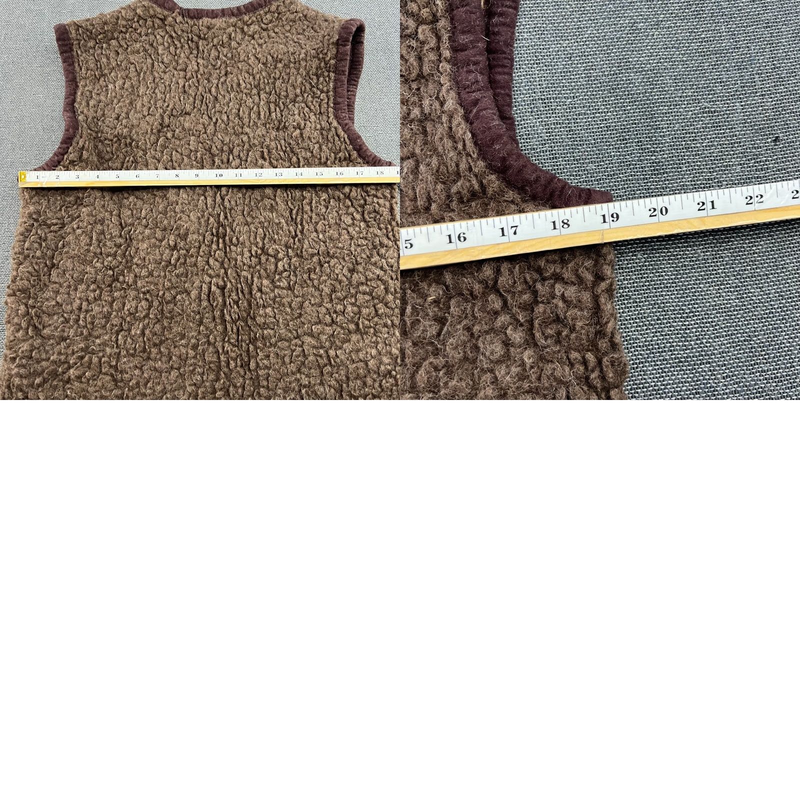 Vintage VINTAGE Alwero Womens Vest XL Full Zip Brown Wool Pile Sherpa Ladies Size XL / US 12-14 / IT 48-50 - 8 Thumbnail