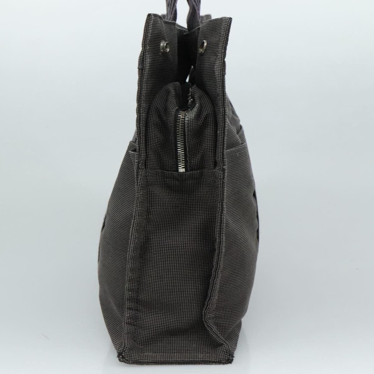 Hermes HERMES Her Line MM Hand Bag Canvas Gray Silver Size ONE SIZE - 4 Thumbnail