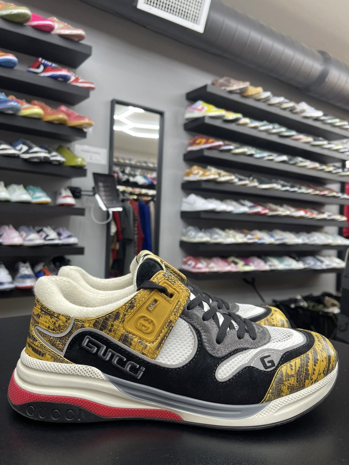 Gucci Size 8.5US/8G - Gucci Ultrapace Yellow Tejus Printed Size US 8.5 / EU 41-42 - 3 Thumbnail
