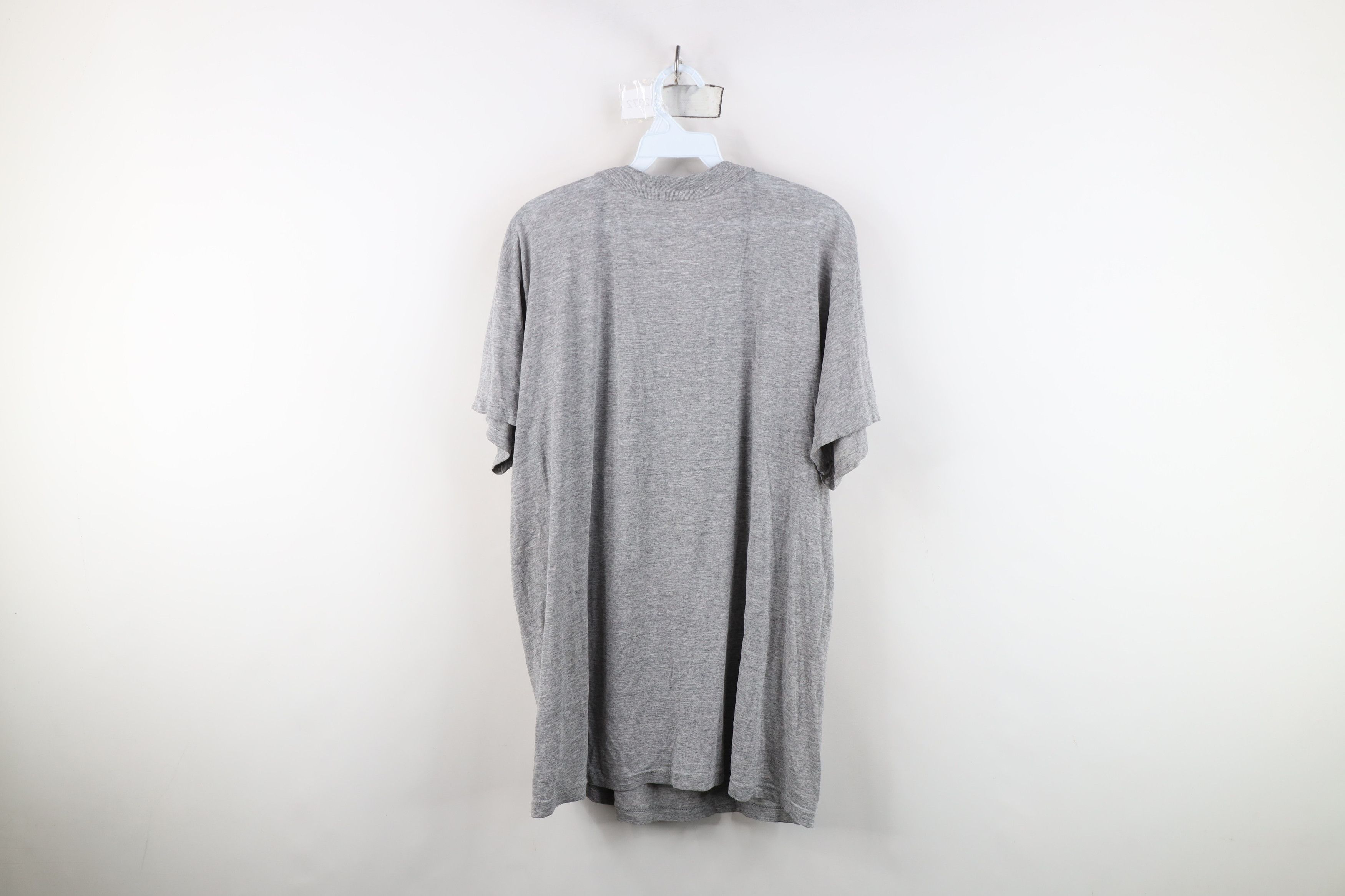 Vintage Vintage 90s Y2K Streetwear Thin Pocket T-Shirt Heather Gray Size US L / EU 52-54 / 3 - 11 Thumbnail