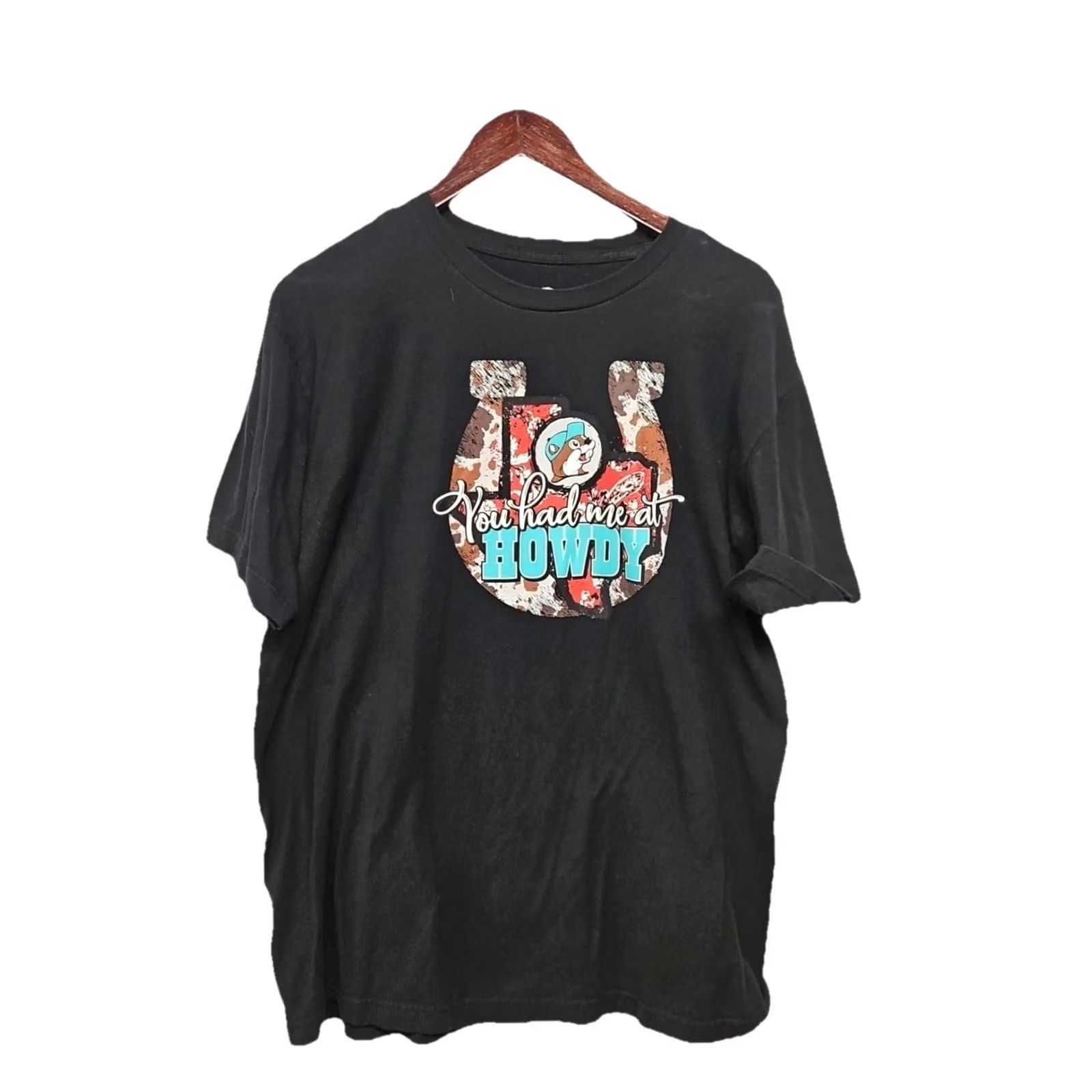 Logo 7 VINTAGE? No. Buc-ee’s Graphic T-Shirt XL Black Short Sleeve Cotton Howdy Logo Tee Mens Regular Fit Crew Neck USA Funny Theme Logo Shirt Size US XL / EU 56 / 4 - 2 Thumbnail