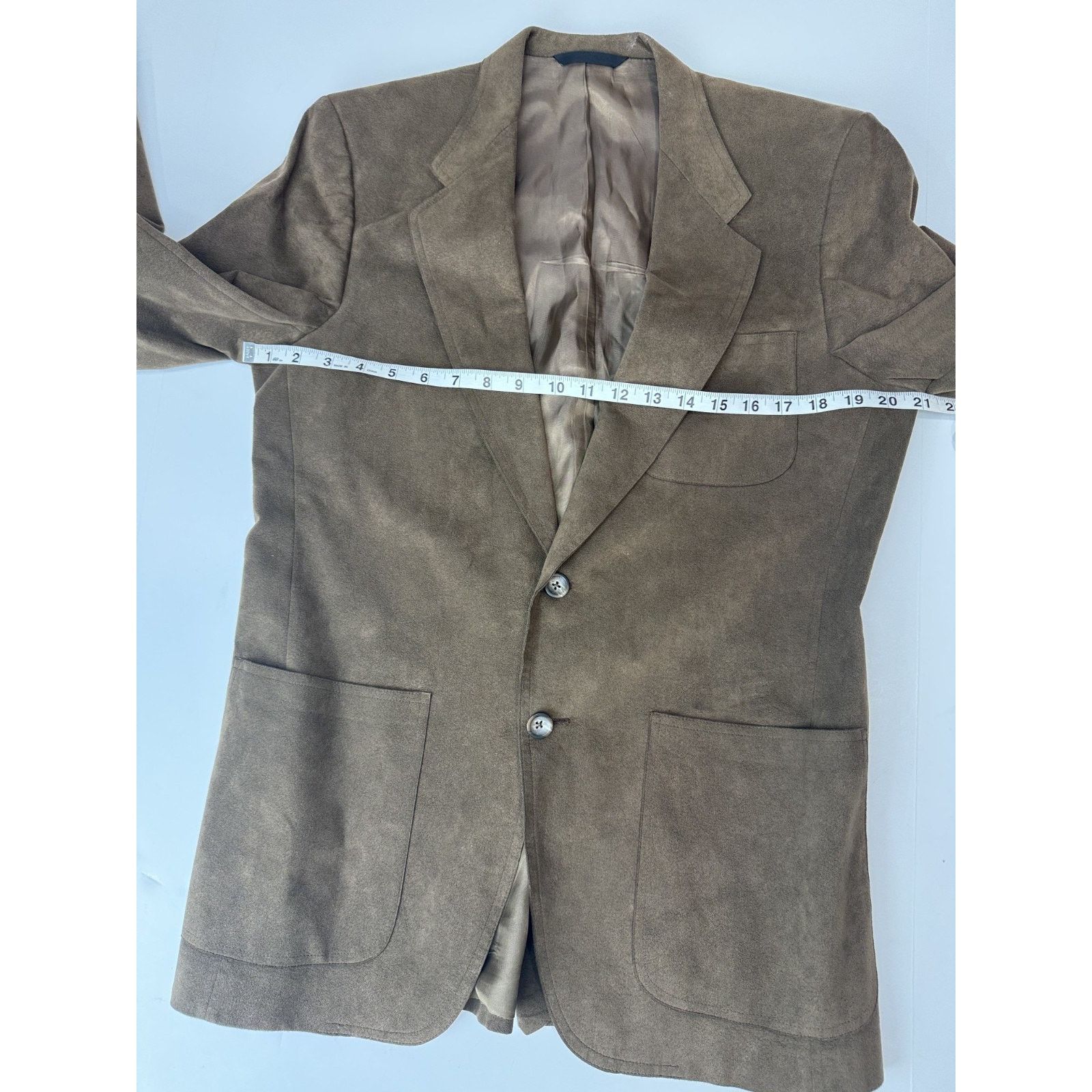 Other Vintage Marshall Field & Company Microsuede Blazer Brown 42 Size 42R - 3 Thumbnail