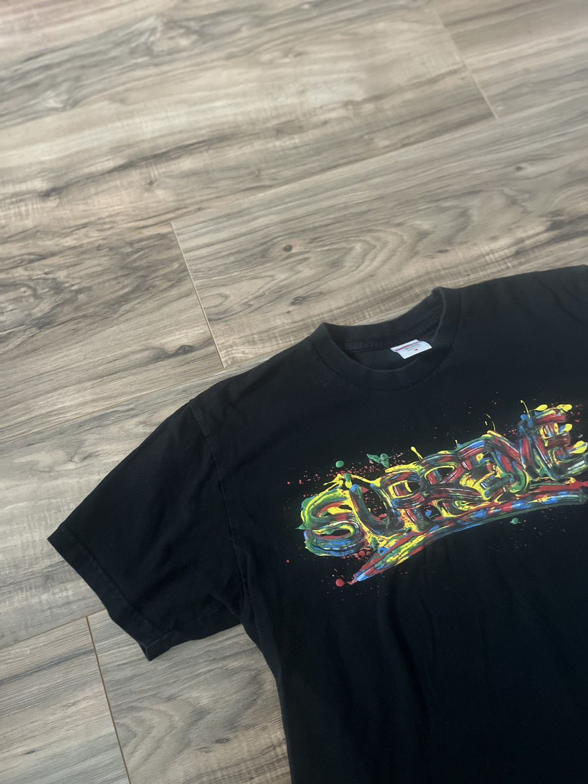 Supreme Supreme Paint Logo Tee Size US M / EU 48-50 / 2 - 2 Thumbnail