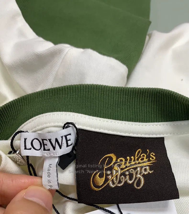 Loewe LOEWE White and green pieced letter logo short-sleeve Size XS / US 0-2 / IT 36-38 - 3 Thumbnail