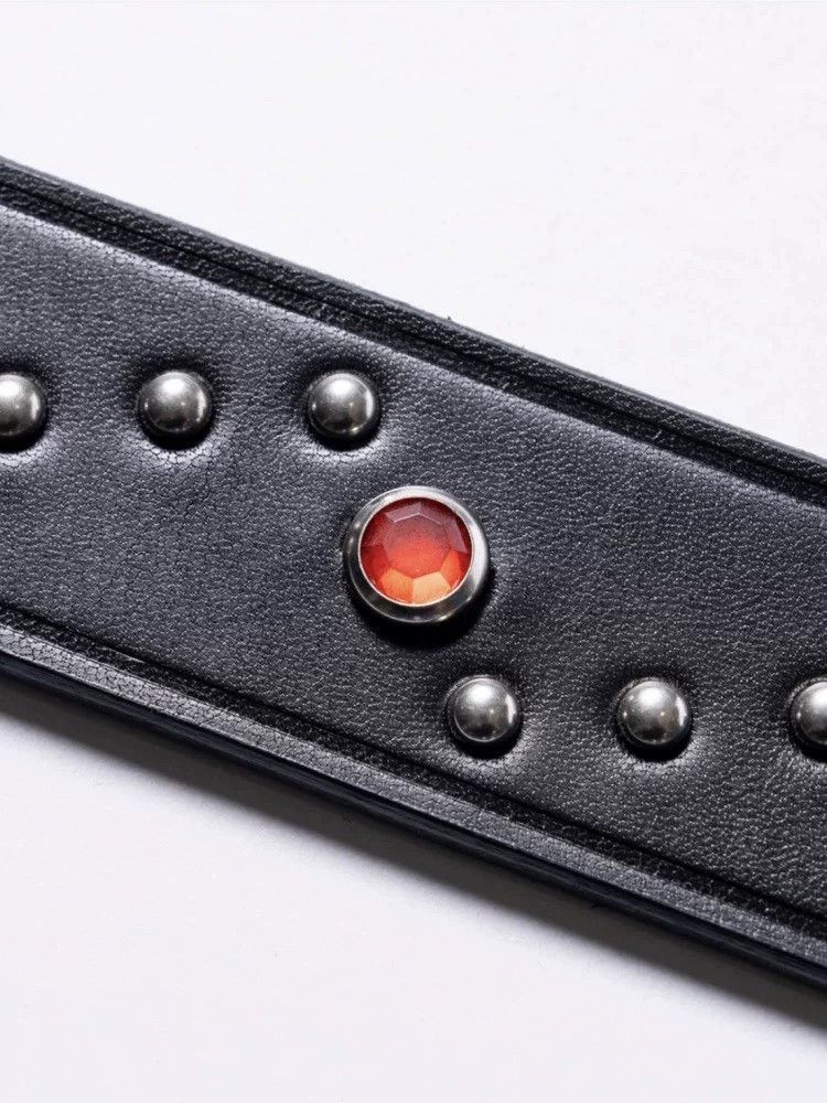 The Real McCoy's The REAL McCOY'S Motorcycle Studs Leather Belt Size ONE SIZE - 3 Thumbnail