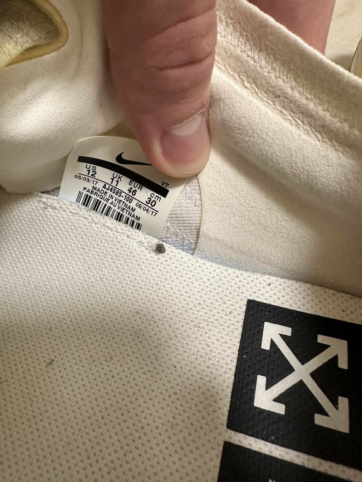 Nike × Off-White × Virgil Abloh Nike Off-White Air Max 97 Sz. 12 Size US 12 / EU 45 - 8 Thumbnail