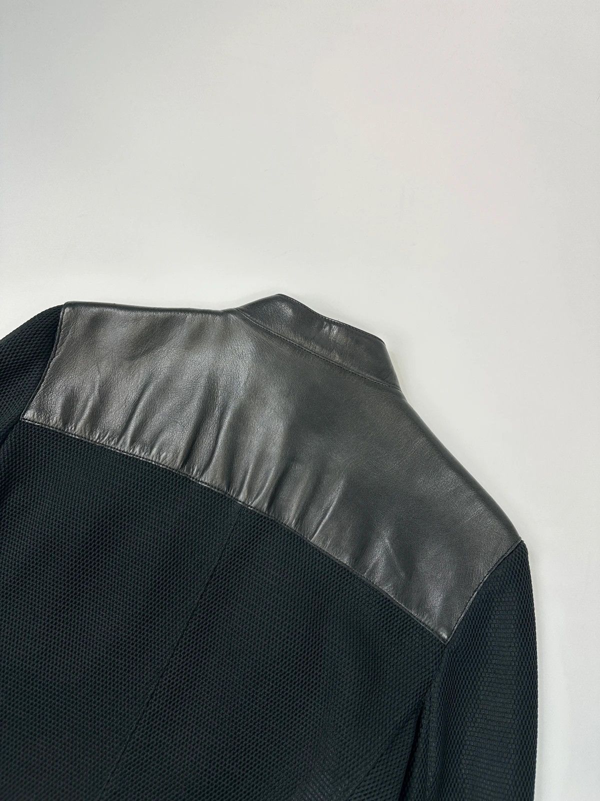 Prada Prada Milano FW1999 Black Mesh & Leather Jacket Size M / US 6-8 / IT 42-44 - 7 Thumbnail
