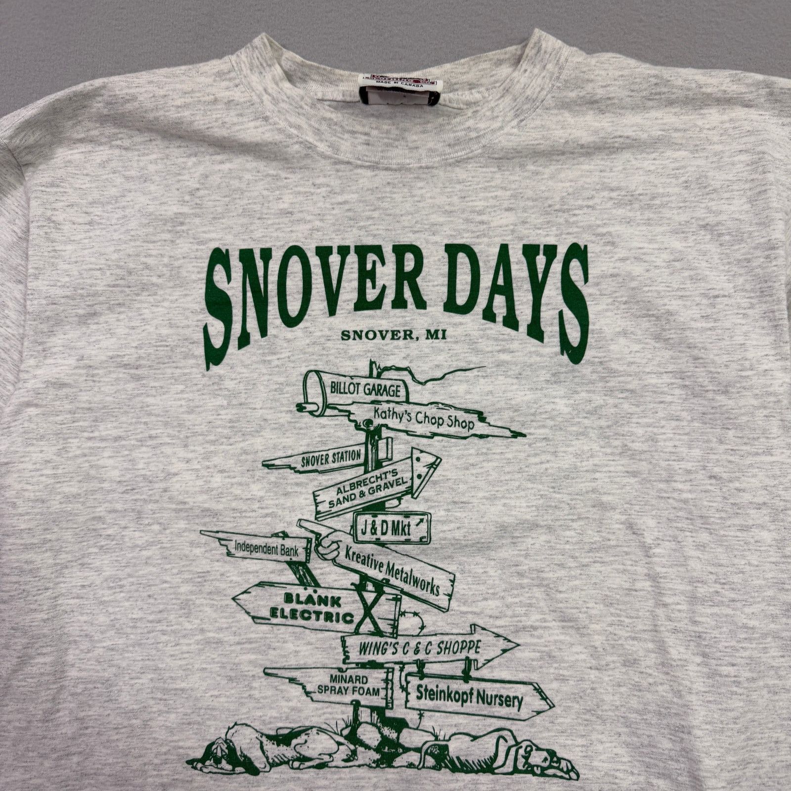 Vintage Vintage Snover Days Shirt Men's Large Gray Michigan 90s Car Size US L / EU 52-54 / 3 - 2 Thumbnail