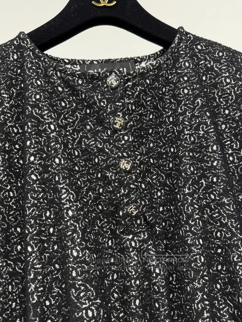 Chanel Chanel 25M black full logo printed drawstring dress Size XXS / US 00 / IT 34 - 2 Thumbnail