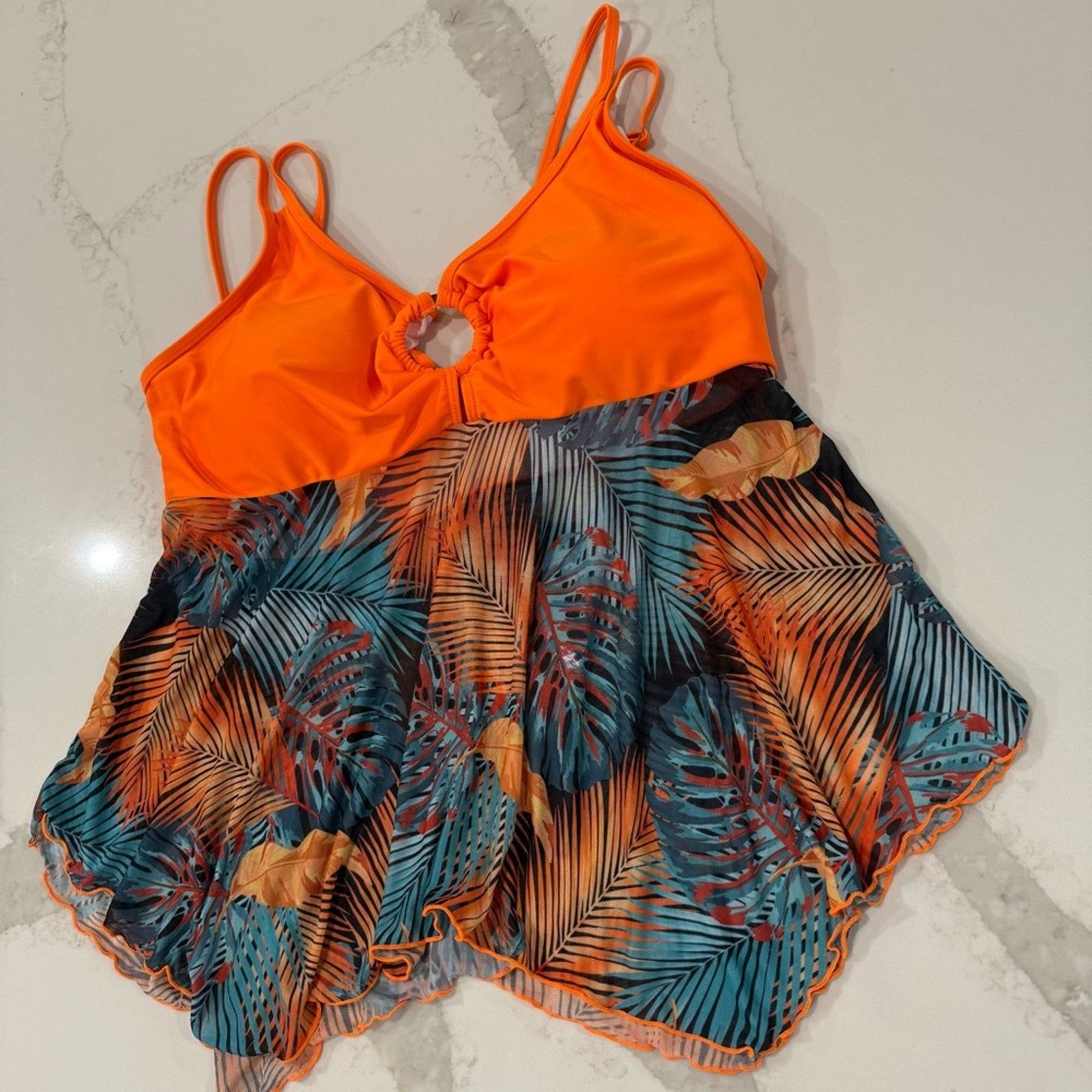 Shein SHEIN Swim Strappy Tankini & Shorts Bathing Suit Womens 4XL Size ONE SIZE - 3 Thumbnail