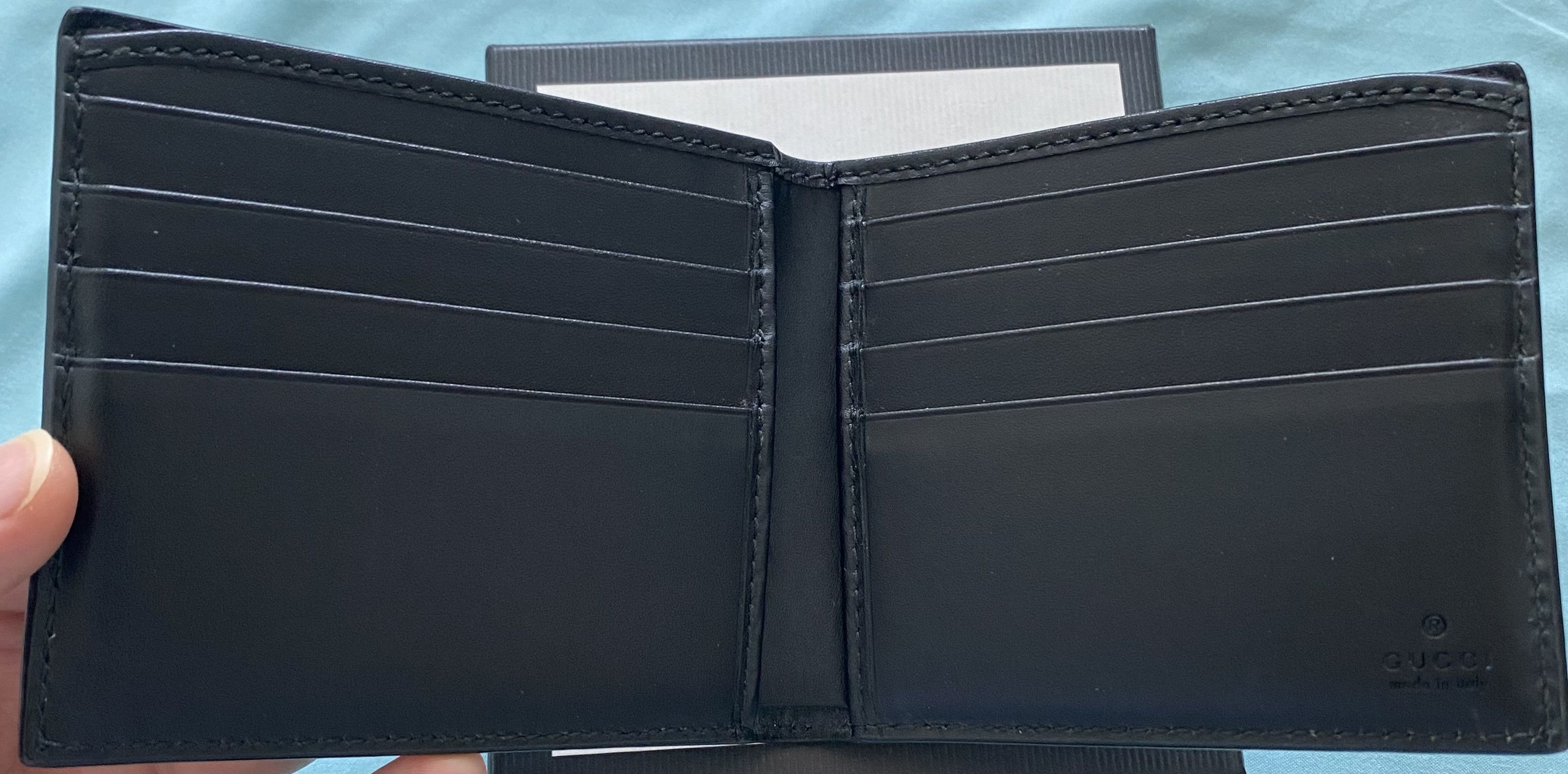 Gucci Gucci Bifold Wallet GG Supreme Web Black Size ONE SIZE - 2 Thumbnail