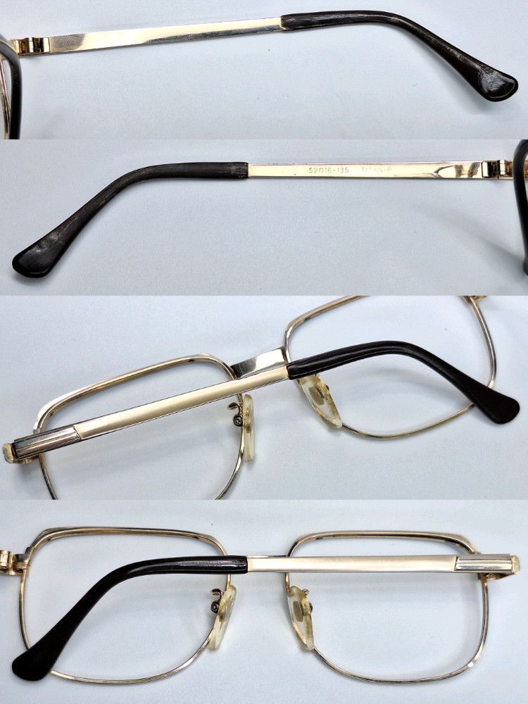Other 80s Japan Vintage Ggron Pure Titanium Browline Point Glasses Size ONE SIZE - 2 Thumbnail