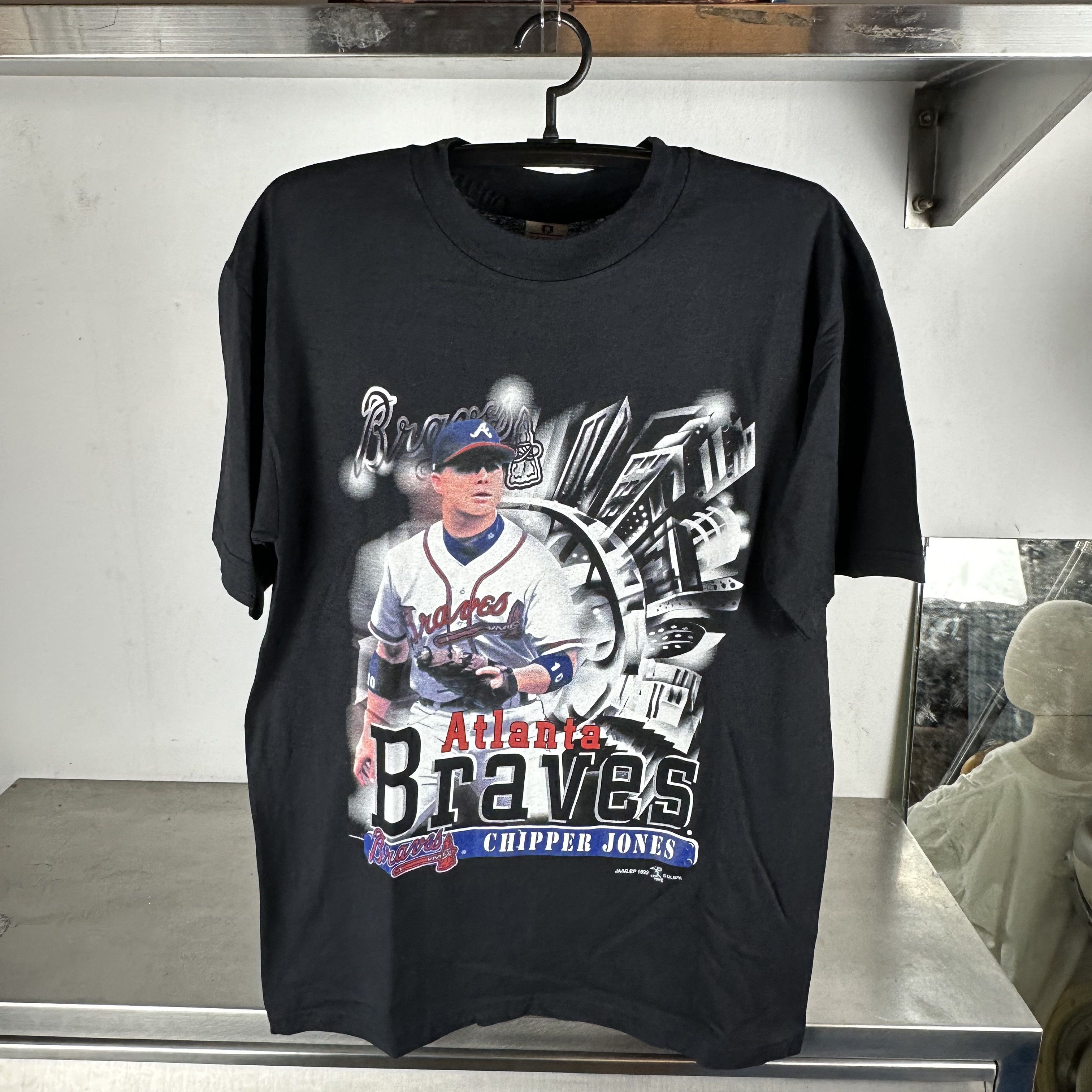 Vintage 1999 Chipper Jones Atlanta Braves MLB Deadstock Large Tee Size US L / EU 52-54 / 3 - 1 Thumbnail