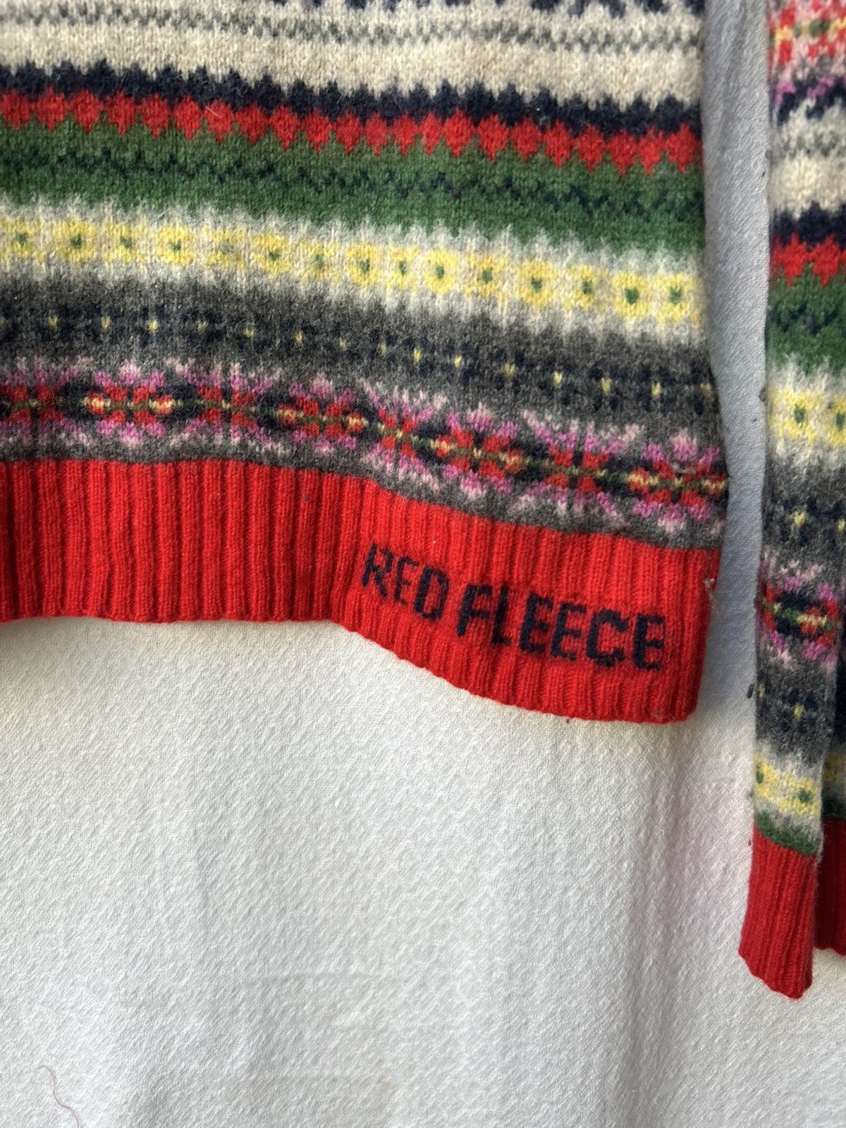 Japanese Brand Brook Brother Red Fleece Multicollor Knitwear Styled Size US XS / EU 42 / 0 - 4 Thumbnail