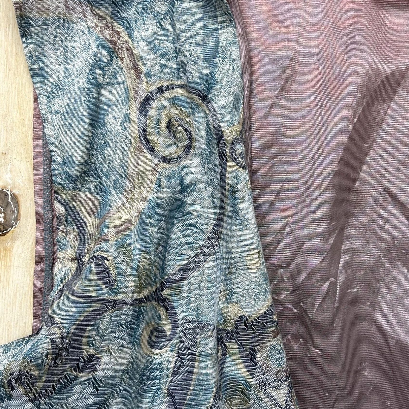 Vintage Vintage 90s Vest, Womens Plus Size Suit Blue Paisley, Formal Evening Dress Size XXL / US 16-18 / IT 52-54 - 5 Thumbnail