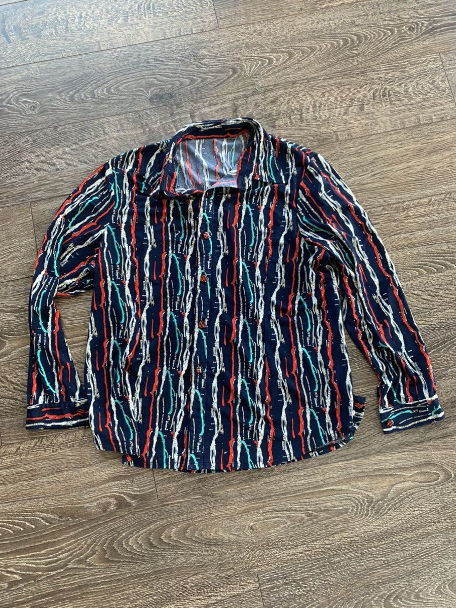 Designer Multicolored Custom Made Long Sleeve Shirt Size US S / EU 44-46 / 1 - 1 Thumbnail