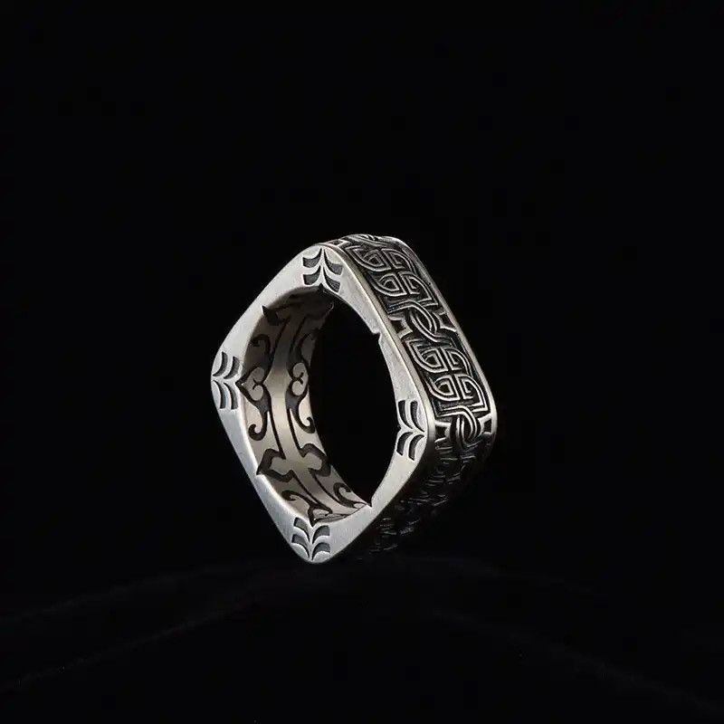 Vintage Irish Crazy Celtic Knot Square Vintage Ring Size ONE SIZE - 4 Thumbnail