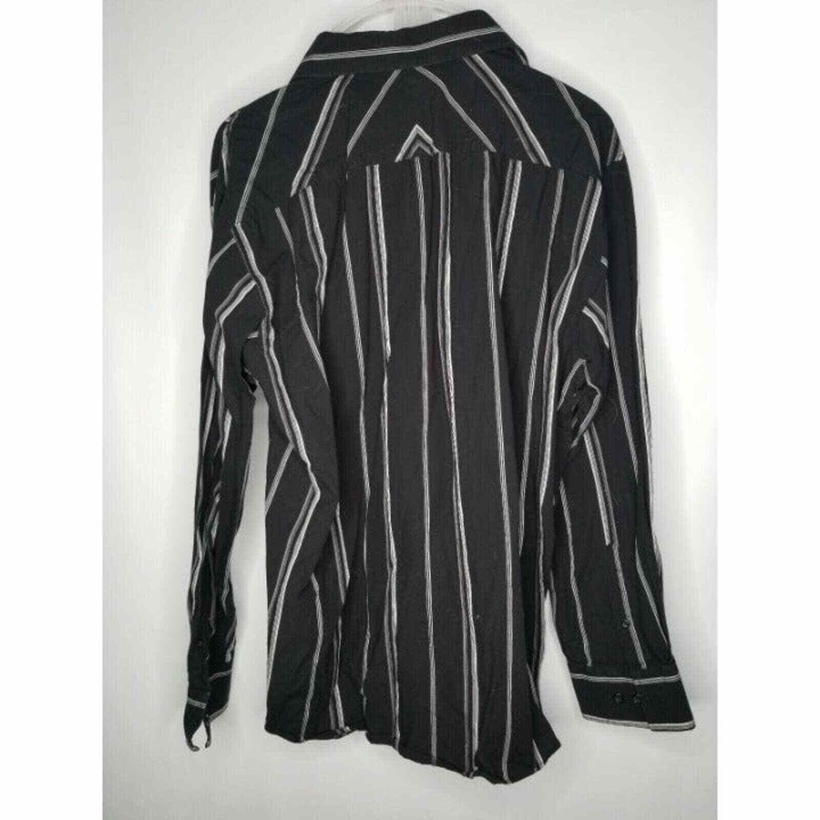 Eighty Eight Eighty Eight Dress Shirt XL Button Front Down Collared Blac Size US XL / EU 56 / 4 - 3 Thumbnail