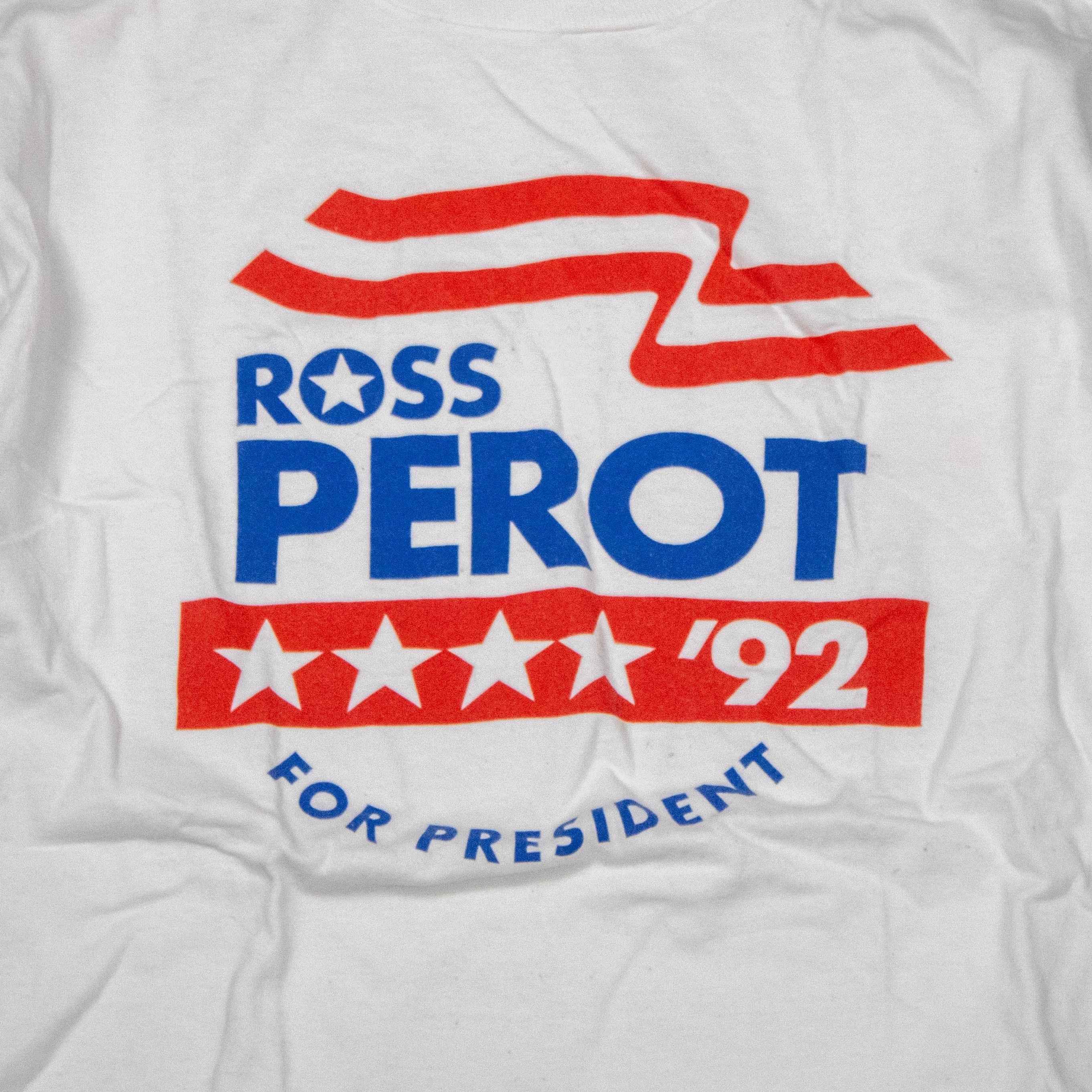 Fruit Of The Loom × Vintage Vintage 1992 Ross Perot For President Single Stitch Tee Size US L / EU 52-54 / 3 - 4 Thumbnail