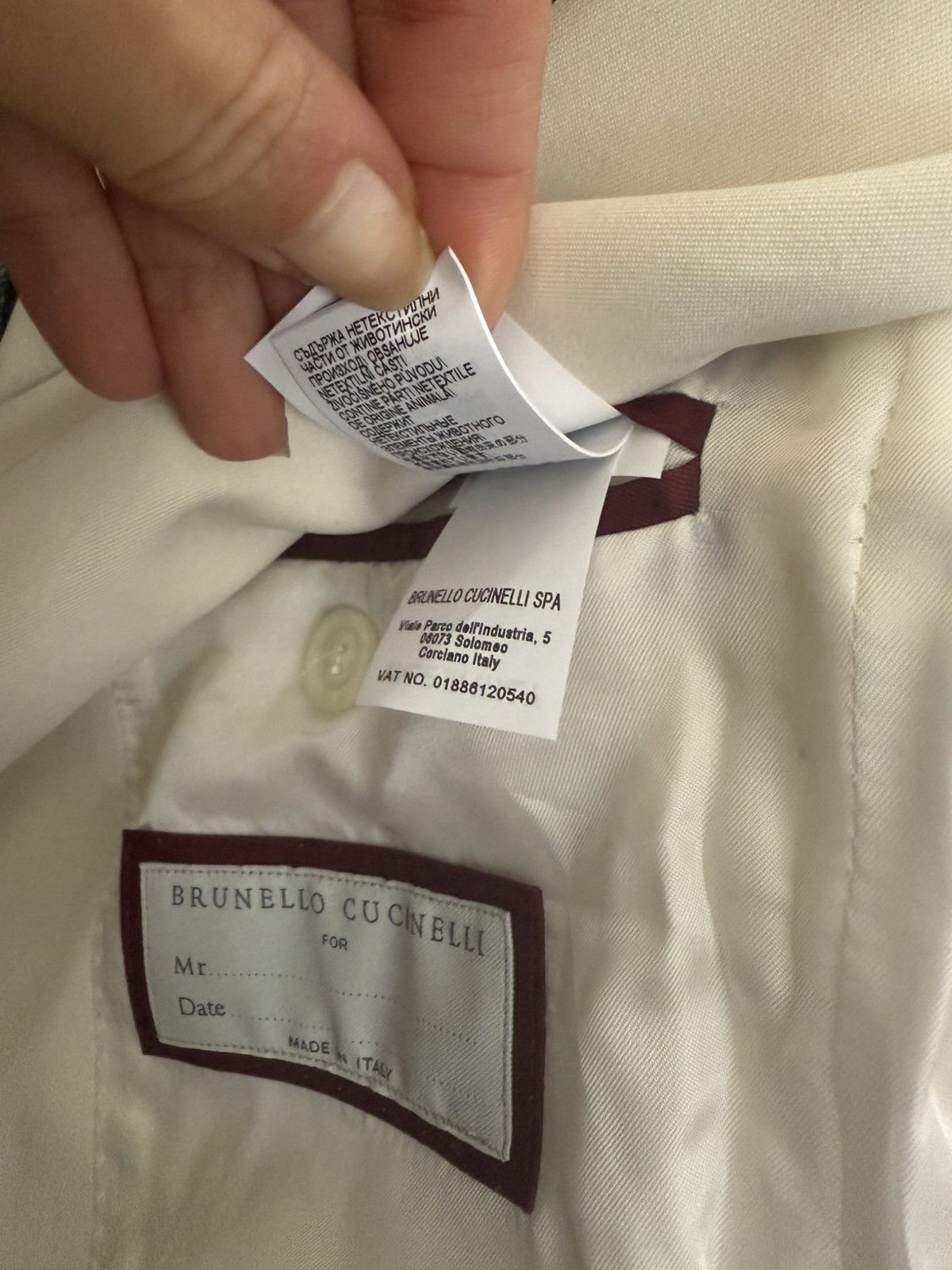Brunello Cucinelli Brunello cucinelli off white silk formal blazer Size 48S - 13 Thumbnail