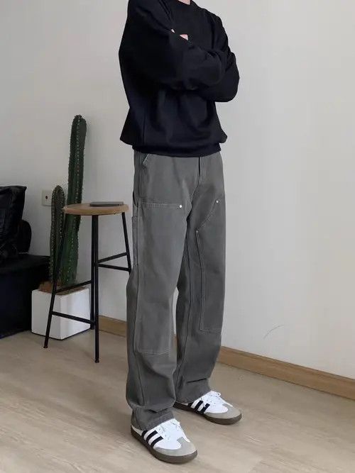 VIBE Vintage Washed and Aged Workwear Lumberjack Pants Size US 32 / EU 48 - 1 Thumbnail