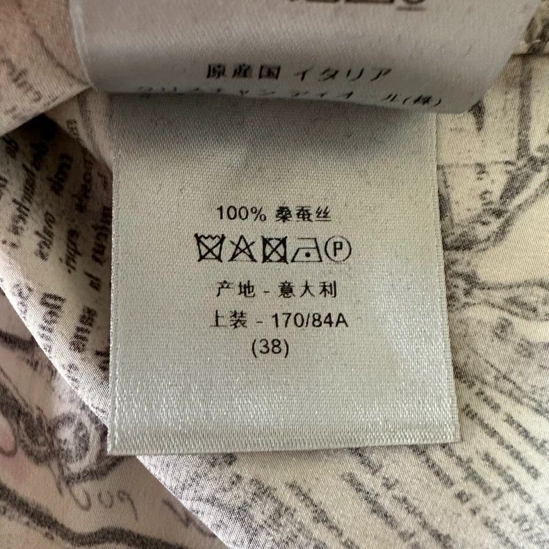 Dior Dior size 38 Newspaper pattern mulberry silk shirt Size M / US 6-8 / IT 42-44 - 5 Thumbnail