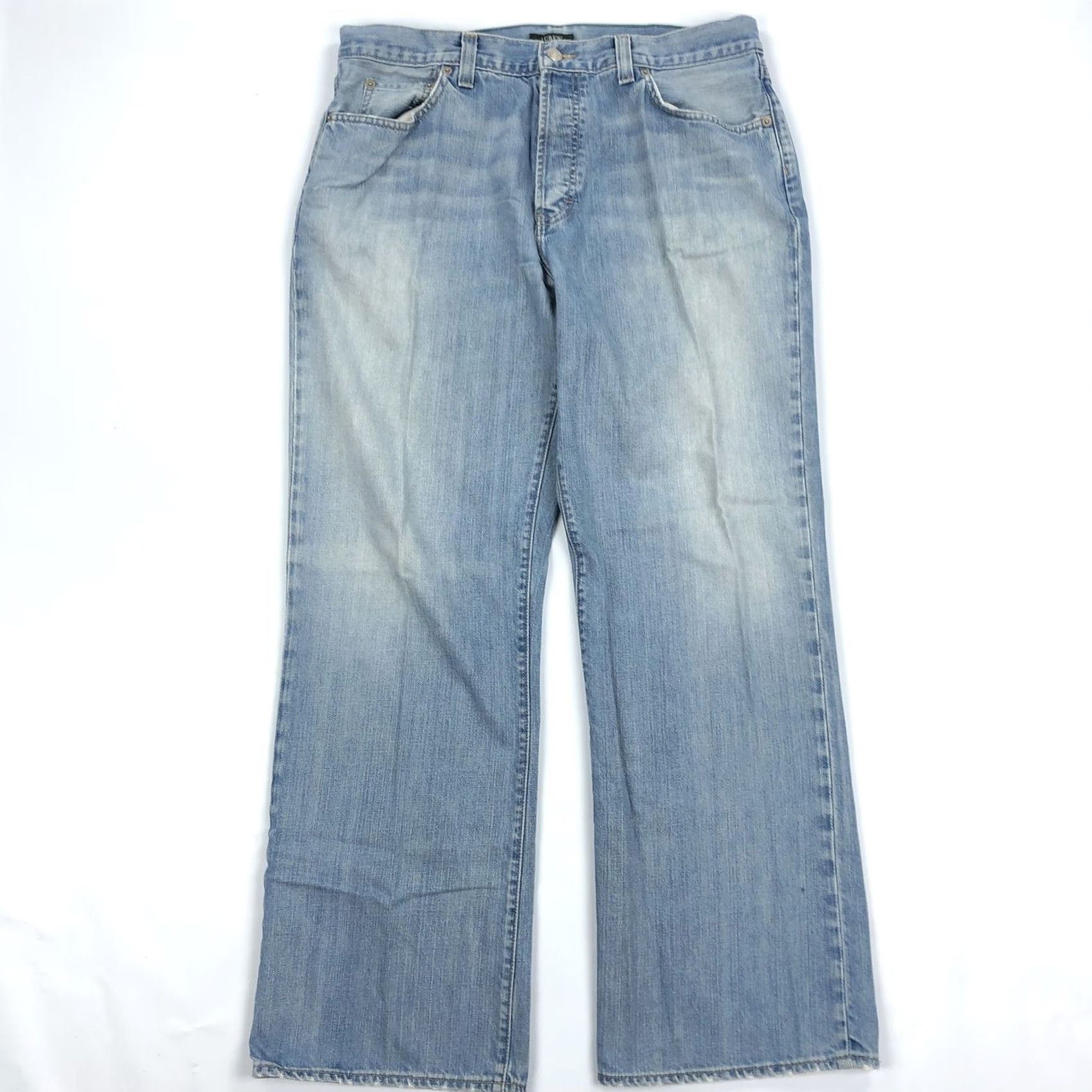 J.Crew J.CREW Jeans Denim Straight Button Fly 34x30 Blue Vintage 5-Pocket Cotton Men Regular Mid Rise Gray? Size US 36 / EU 52 - 3 Thumbnail